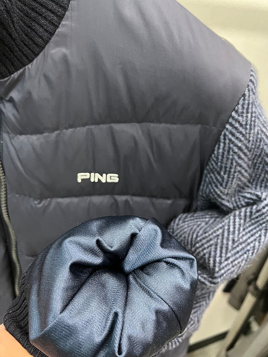 100) 핑 덕다운 방풍니트  상품이미지7