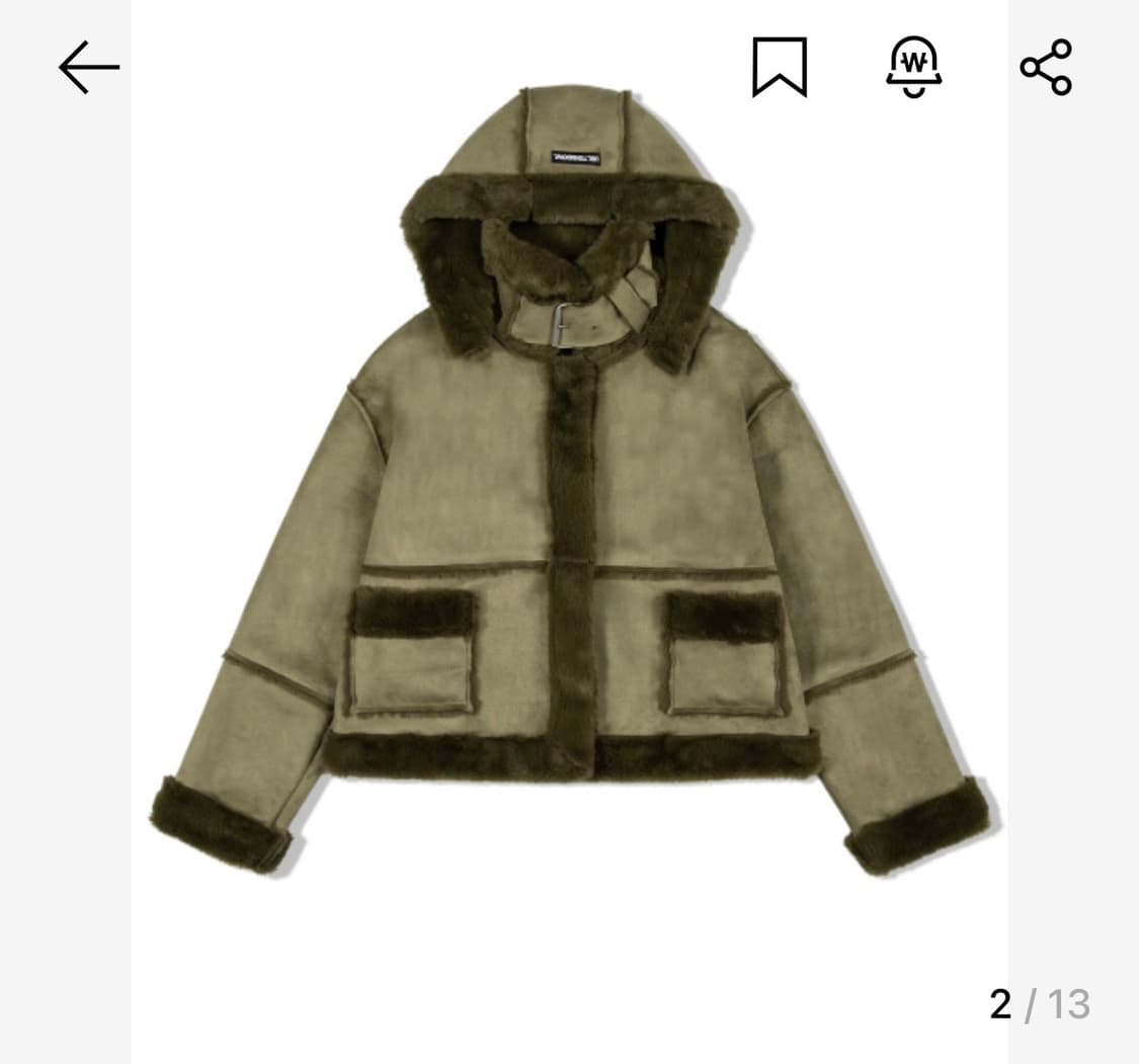 어글리쉐도우 카키 무스탕 상품이미지2