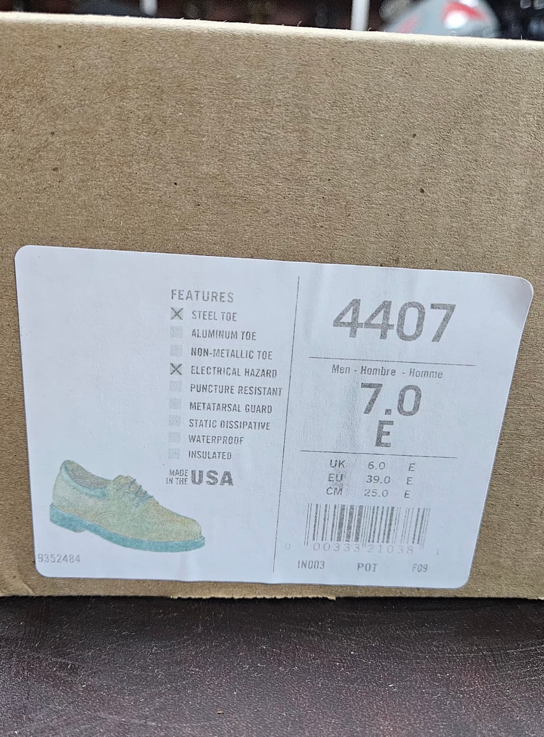 레드윙 4인치 워크화, 안전화 4407, US7E 상품이미지9