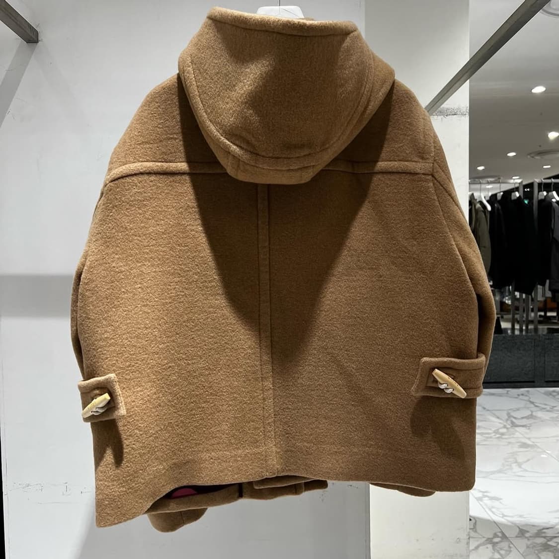 솔리드옴므 22fw 베이지 하프 더플 후드 코트 50사이즈 상품이미지9