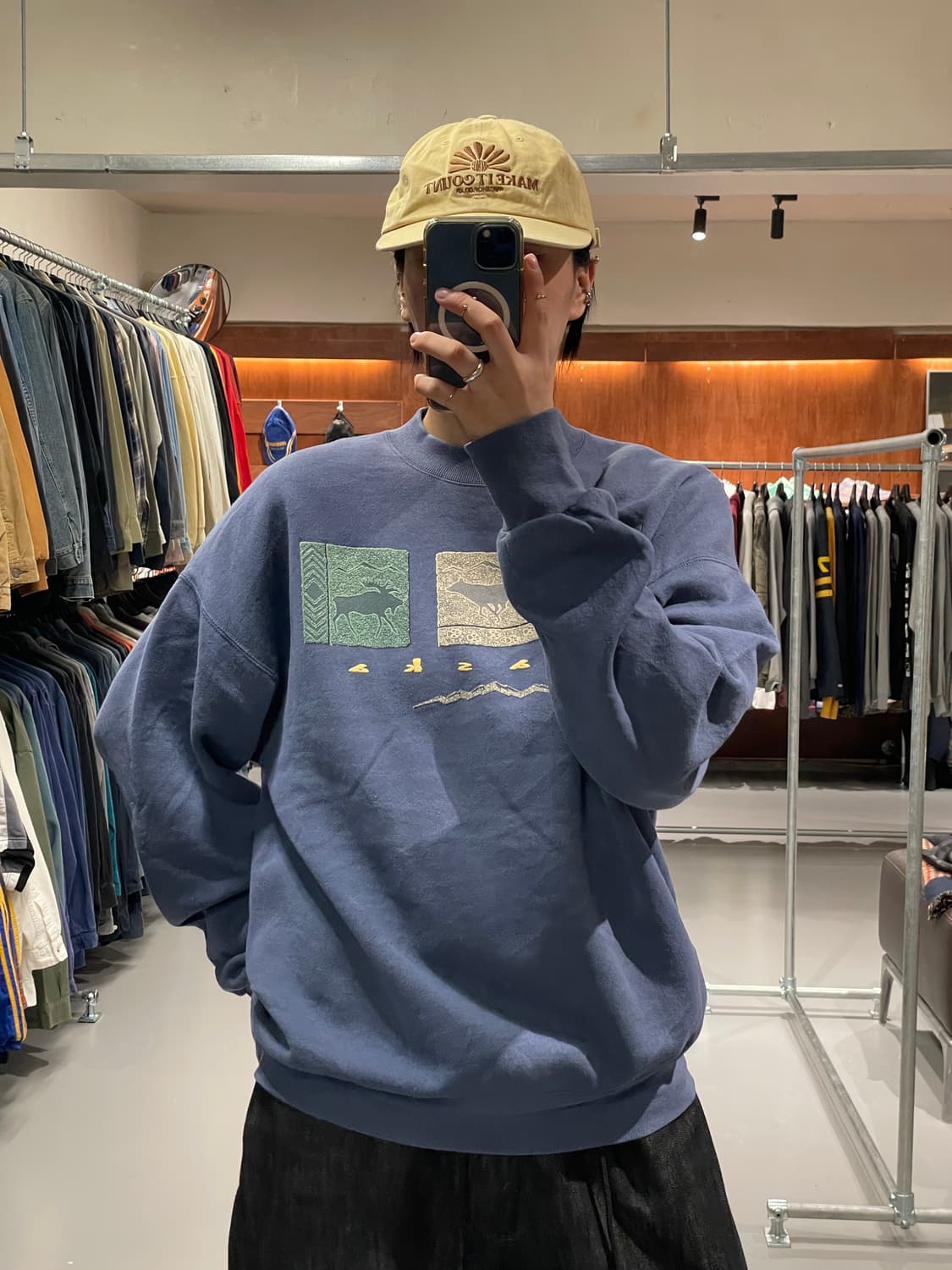 90‘s 빈티지 알래스카 로고 맨투맨    상품이미지2