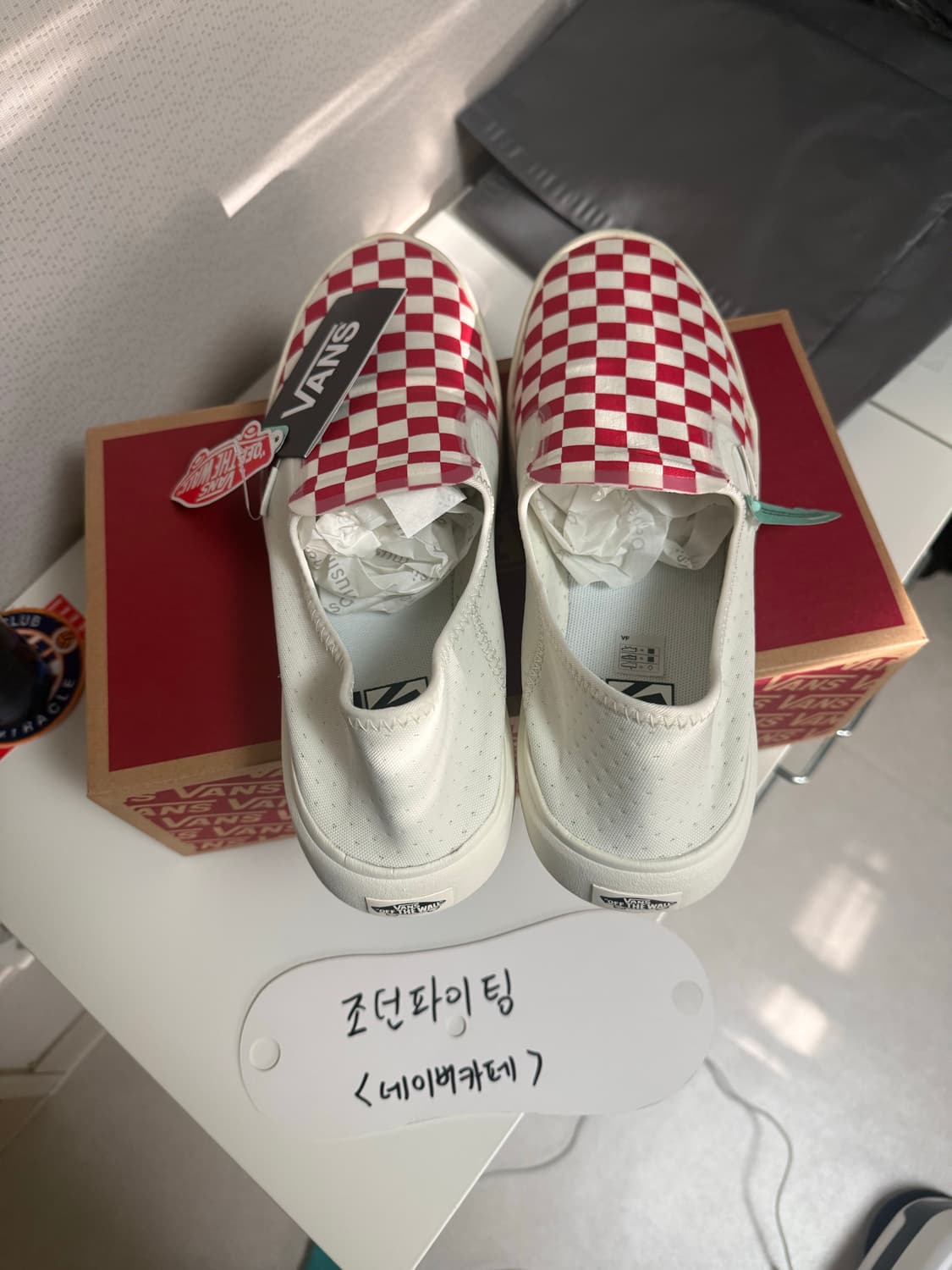 반스 컴피쿠시 원 체커보드 레이싱 레드 마쉬멜로우 상품이미지1