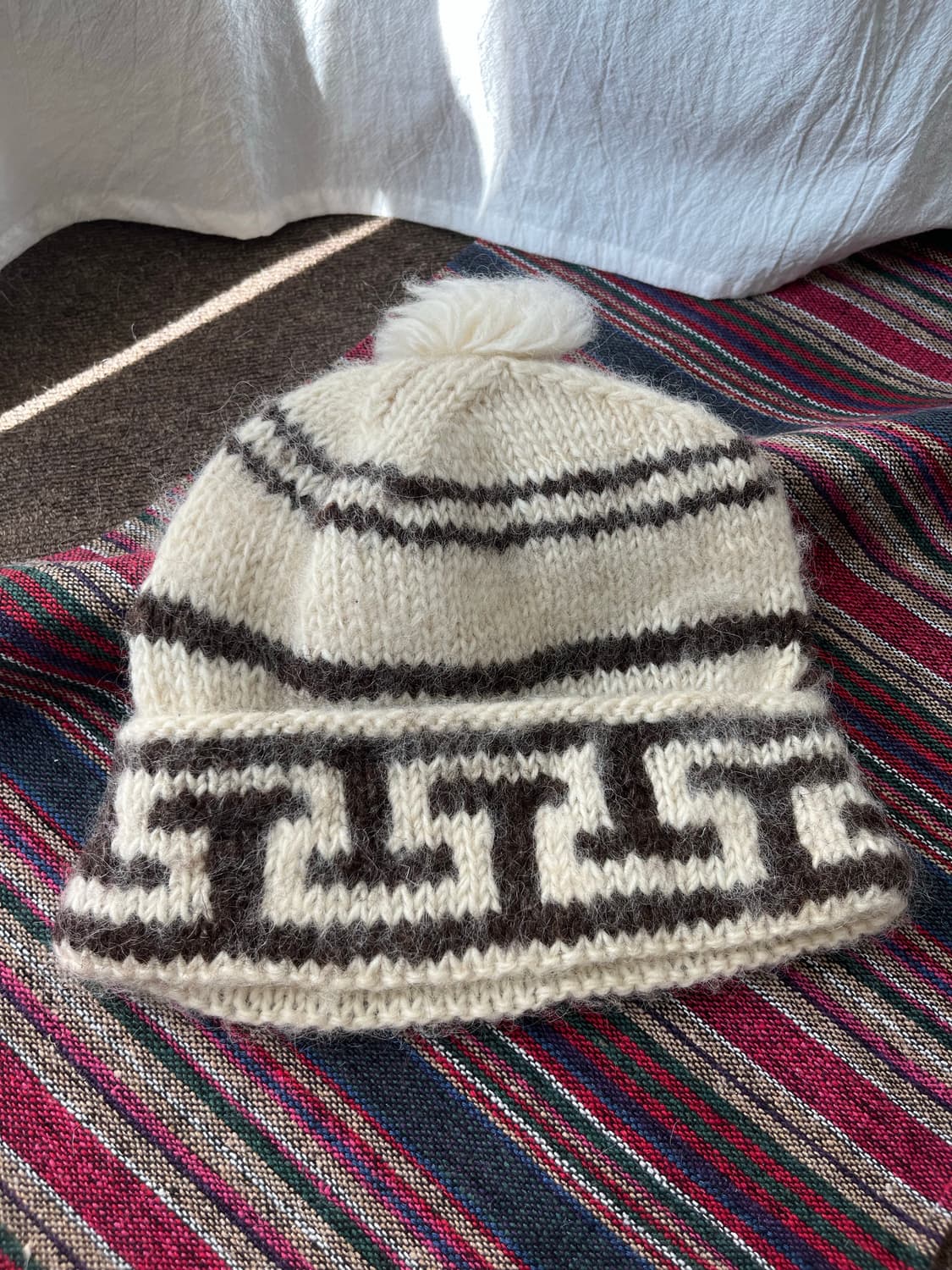 Vintage 코위찬 울니트 방울 모자  상품이미지2