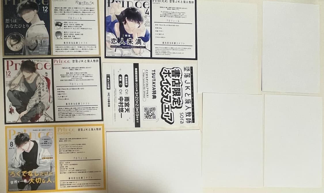 급처|(일본어판)추락여고생과 폐인교사 엽서 10장 세트 상품이미지2