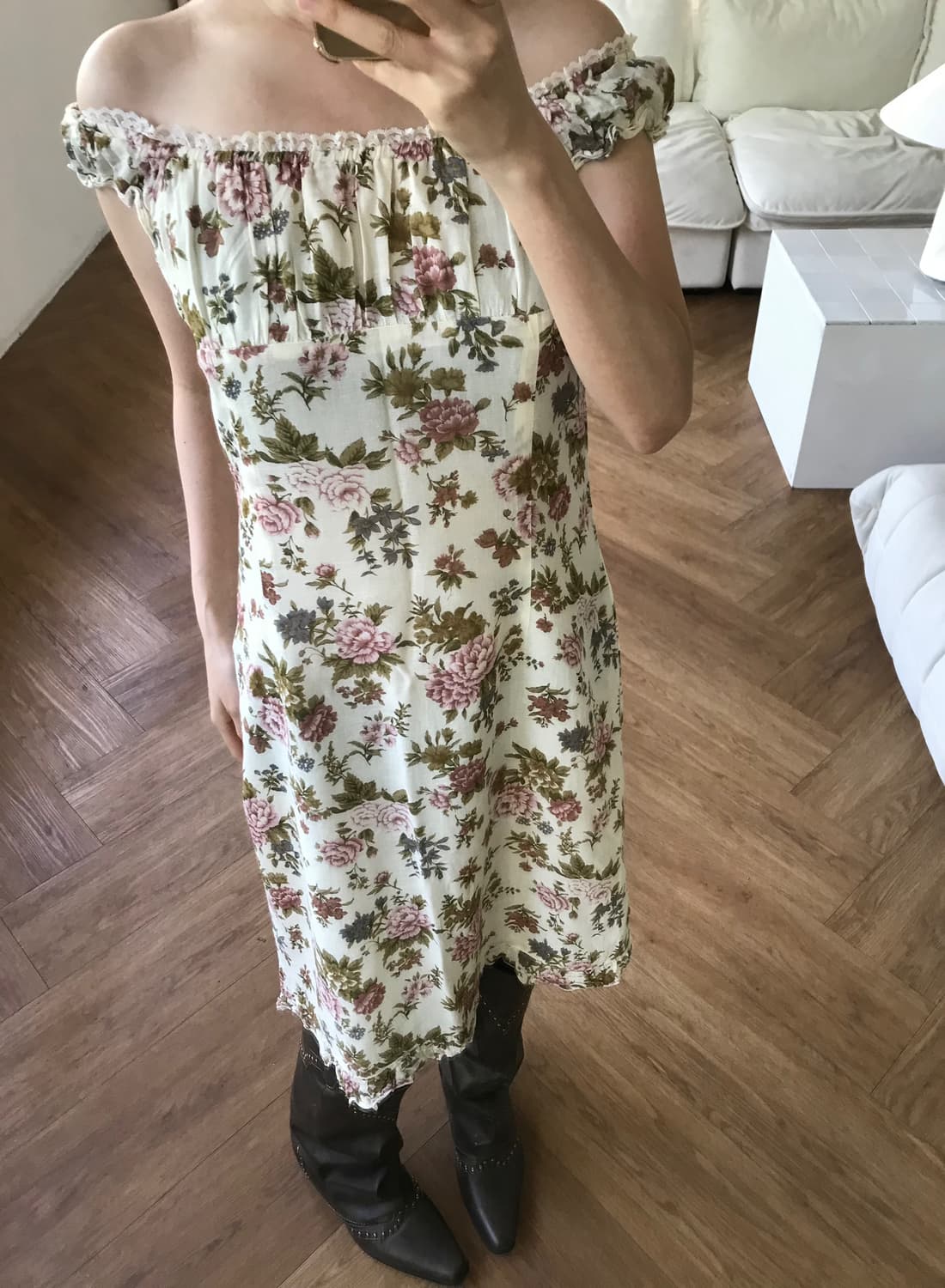 vintage flower pattern one-piece 상품이미지6