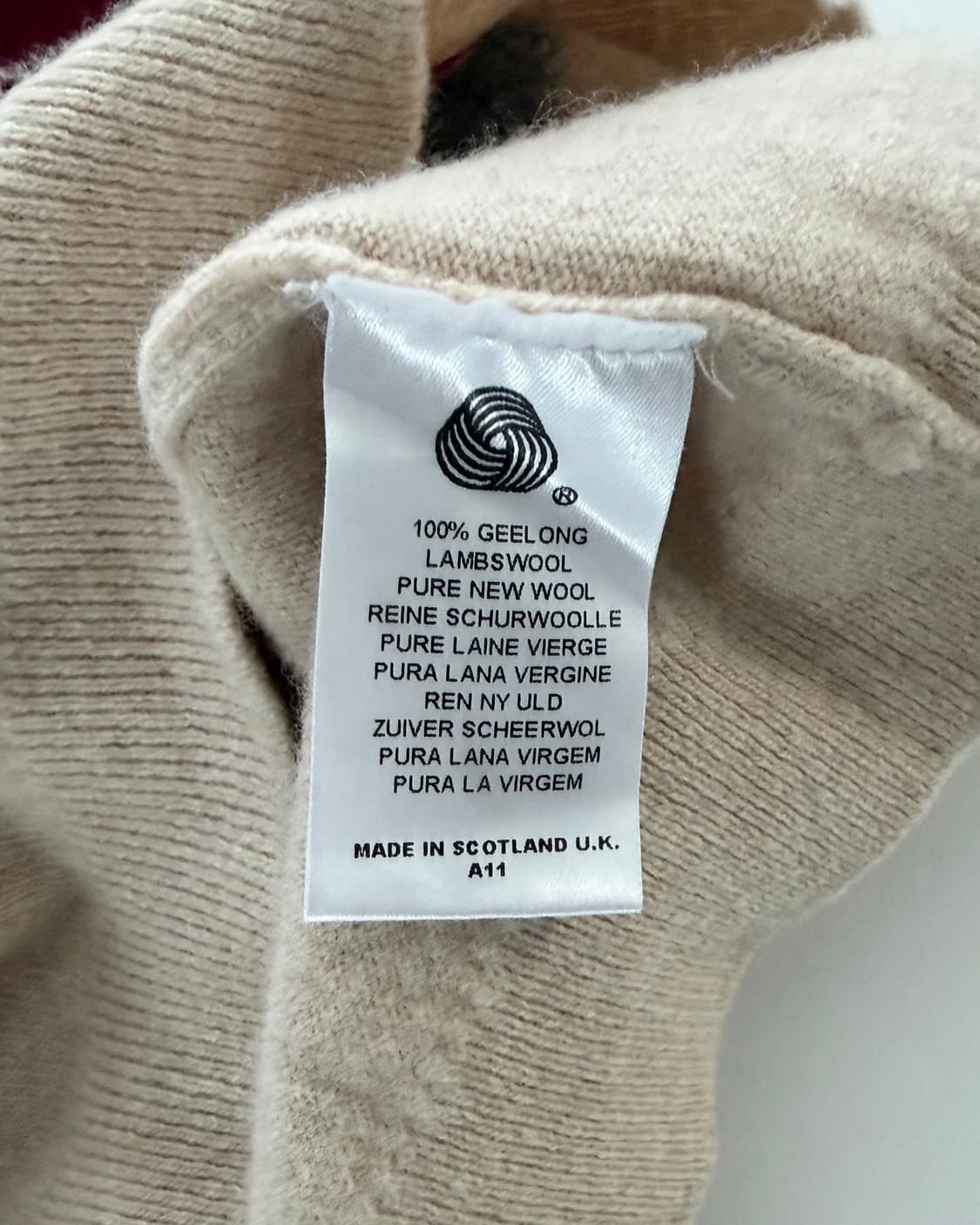 Burberry 버버리 베이지컬러 아가일패턴 반팔 니트 상품이미지6