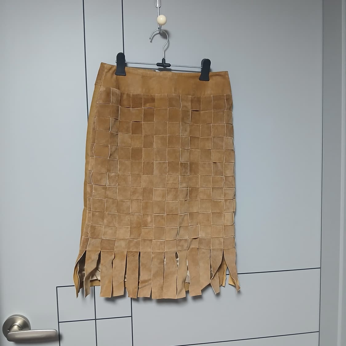 스웨이드 태슬 빈티지 스커트 브라운 (안감있음) 상품이미지2