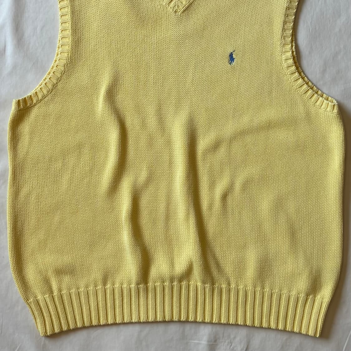 [XL/107-110] 90s 폴로 랄프로렌 V넥 코튼 니트 베스트 상품이미지4