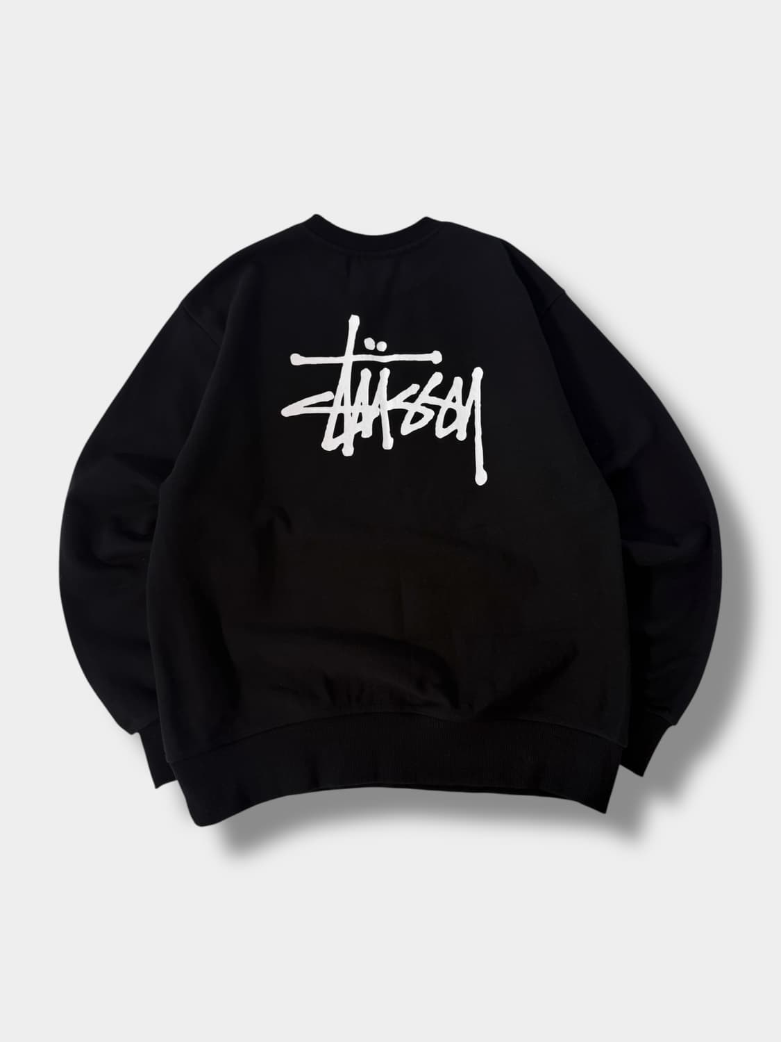 스투시 오버핏 빅스탁로고 해비스웻 맨투맨 상품이미지1