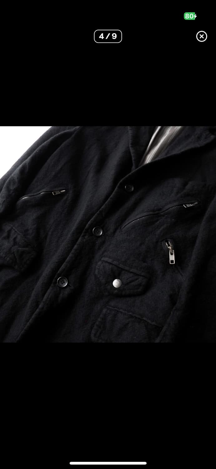 꼼데가르송 울 축융 지퍼 자켓 상품이미지3