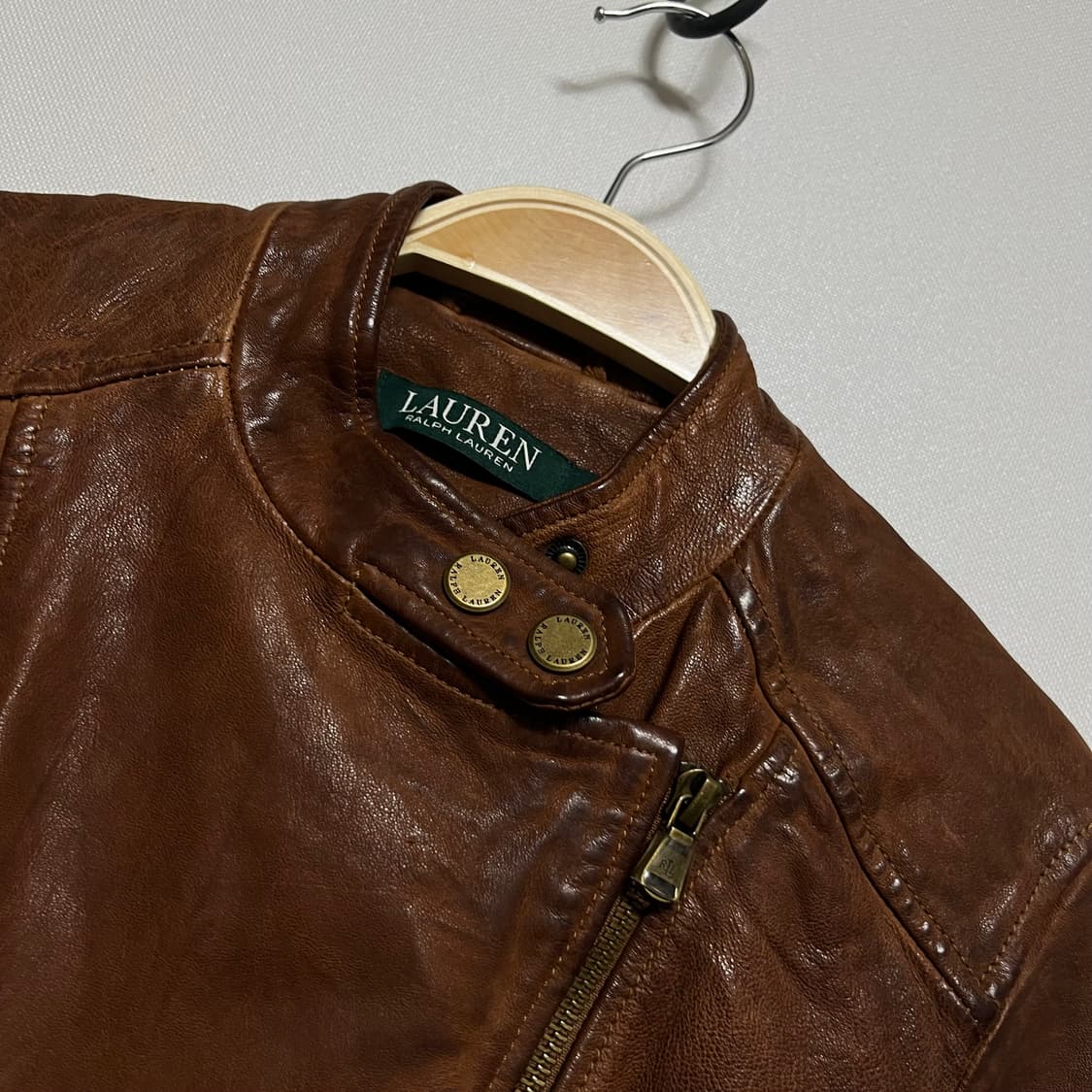 로렌 랄프로렌 브라운 가죽 자켓 2사이즈 상품이미지3