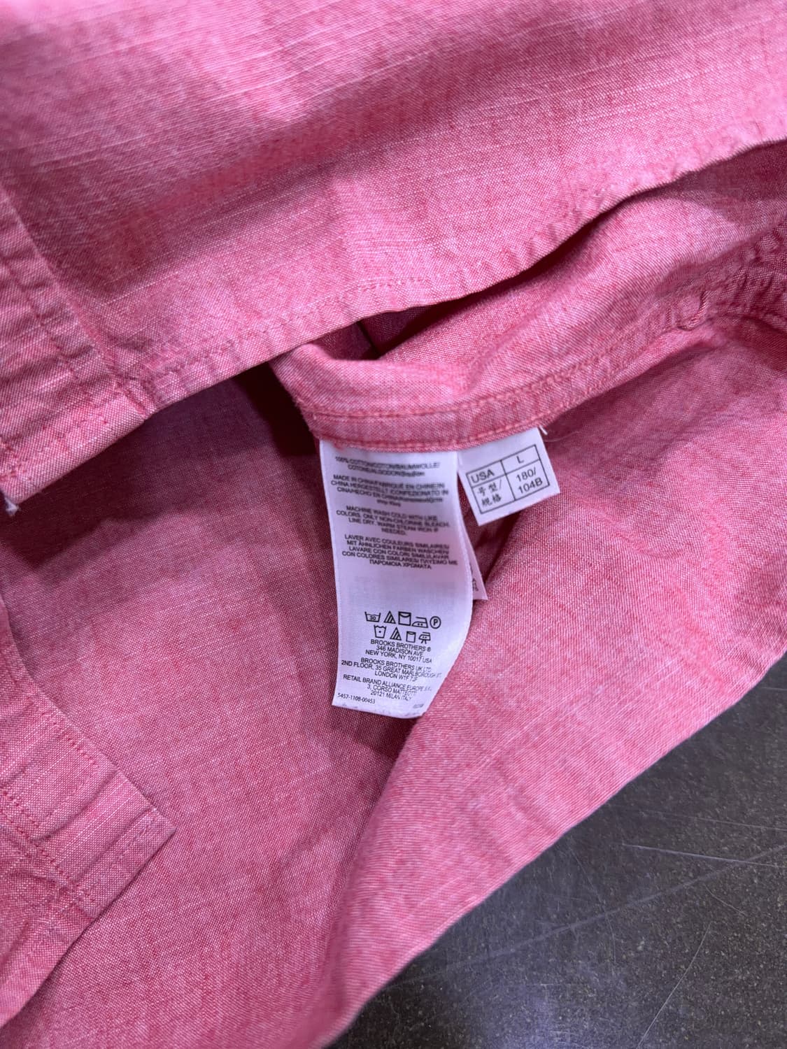 브룩스브라더스 캐쥬얼 코튼 면 버튼다운 원포켓 셔츠 남방 L 상품이미지8