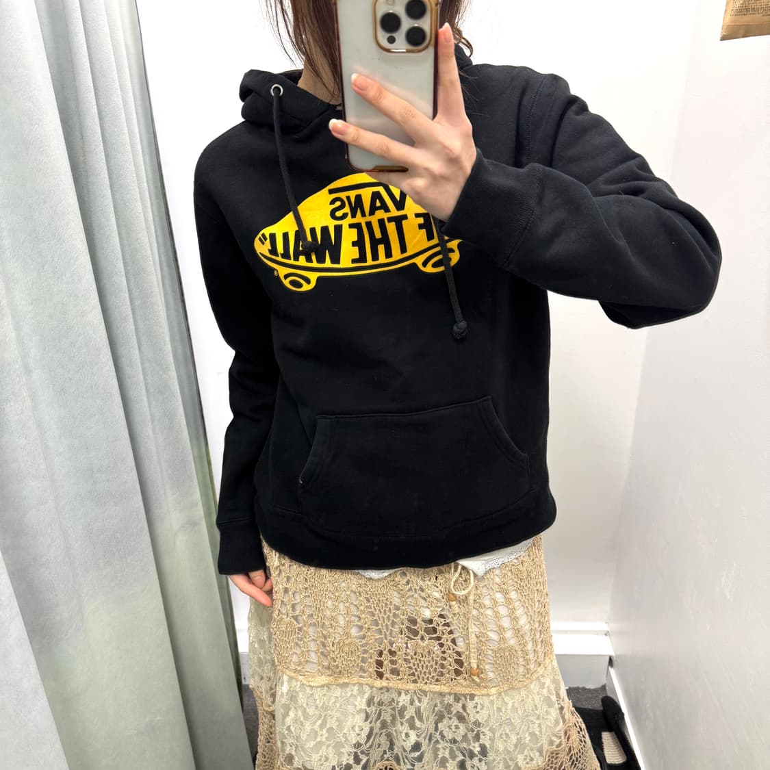 반스 블랙 후드티 상품이미지1