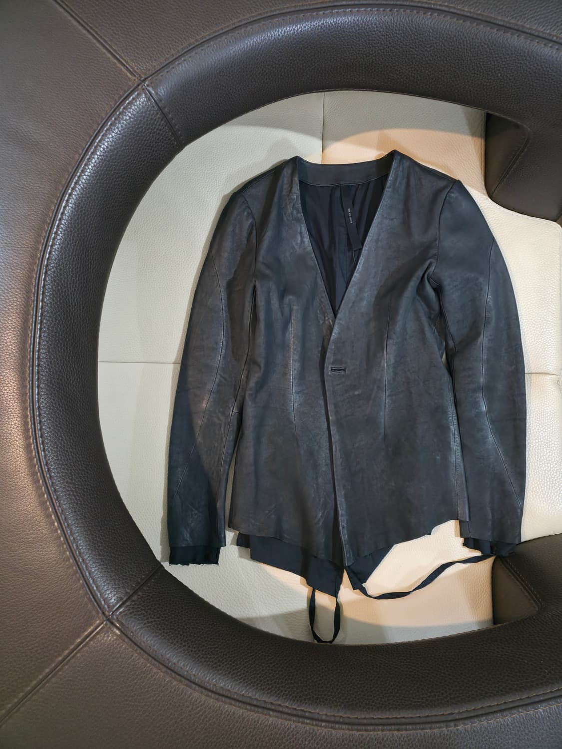 Army of me Layered leather blazer 상품이미지1