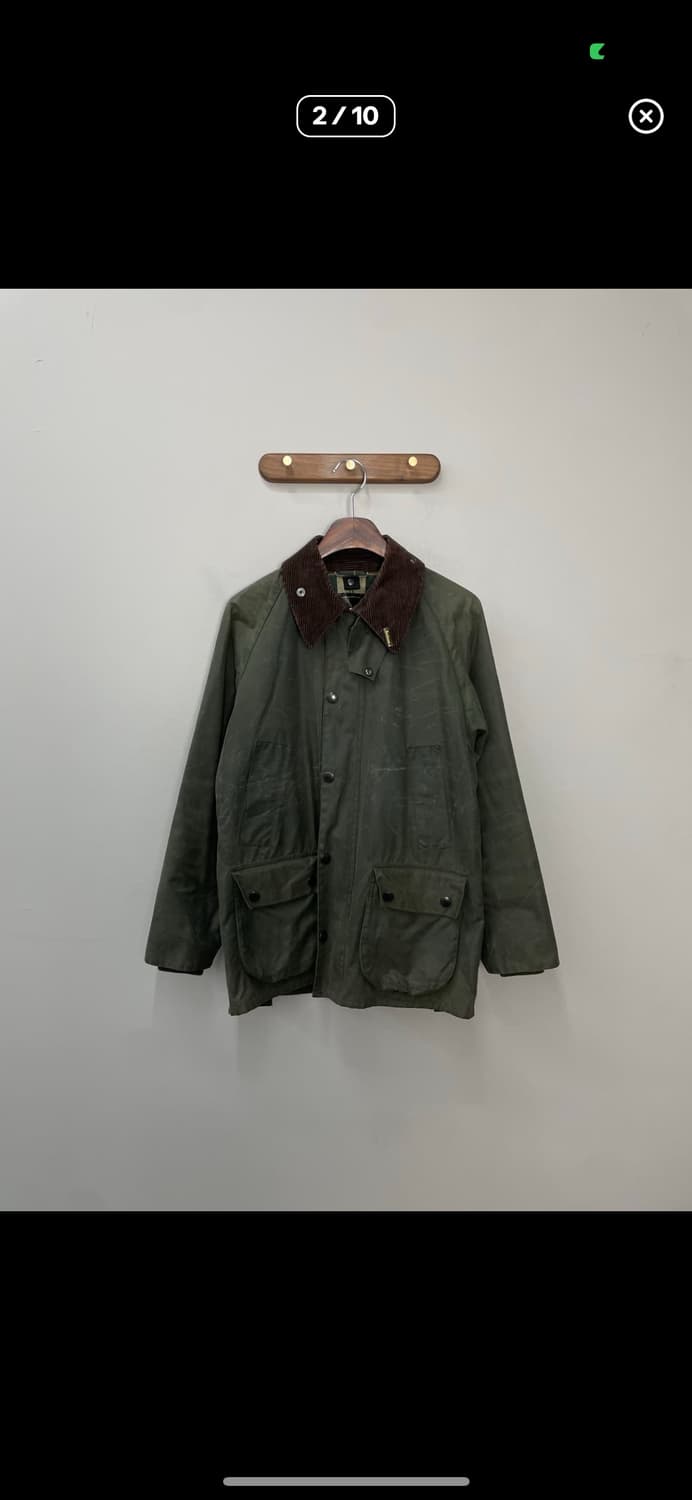 바버 뷰포트 올리브 왁스 자켓 A3343 상품이미지2
