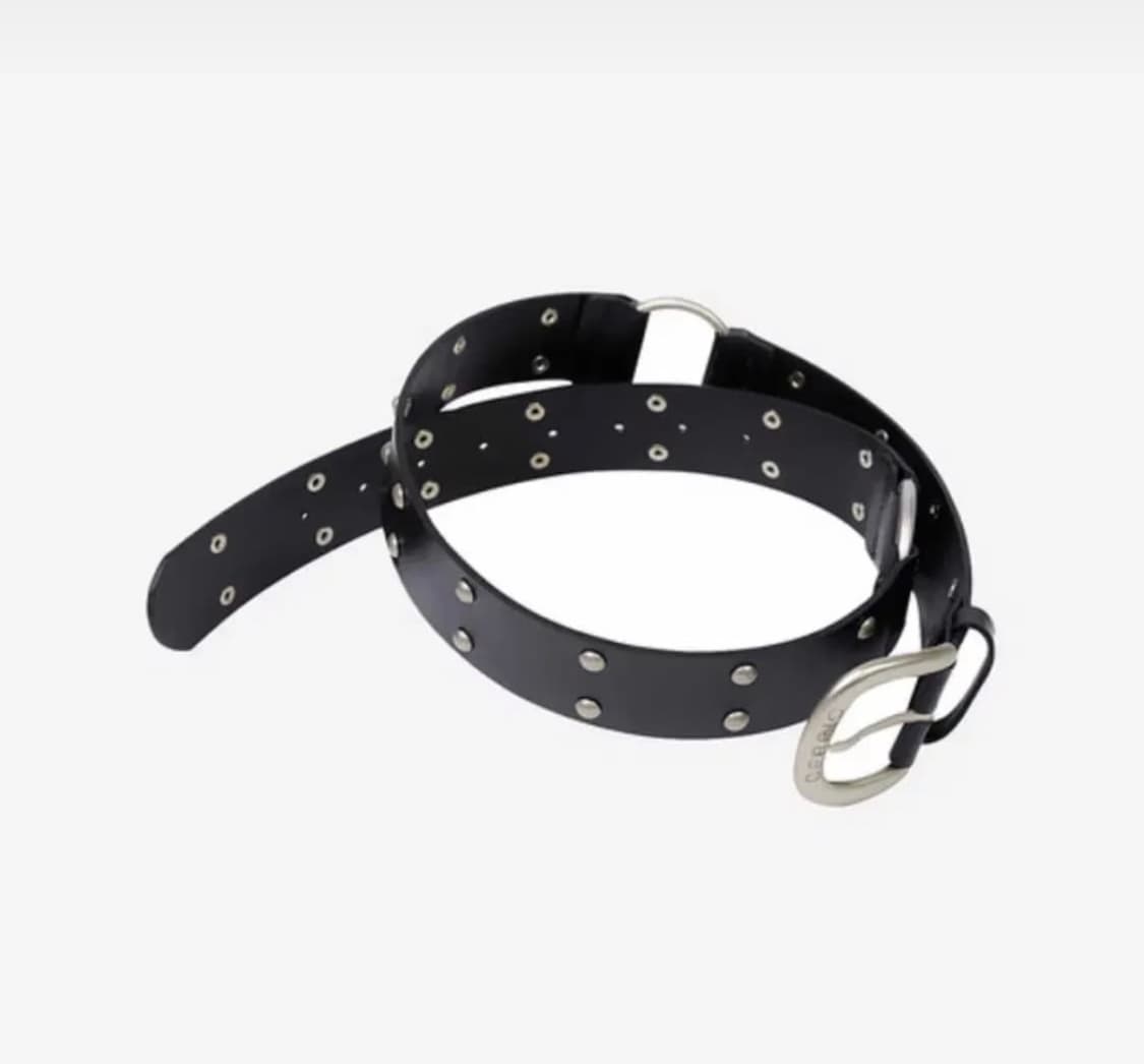 세릭 벨트 two ring rivet belt - black 상품이미지1