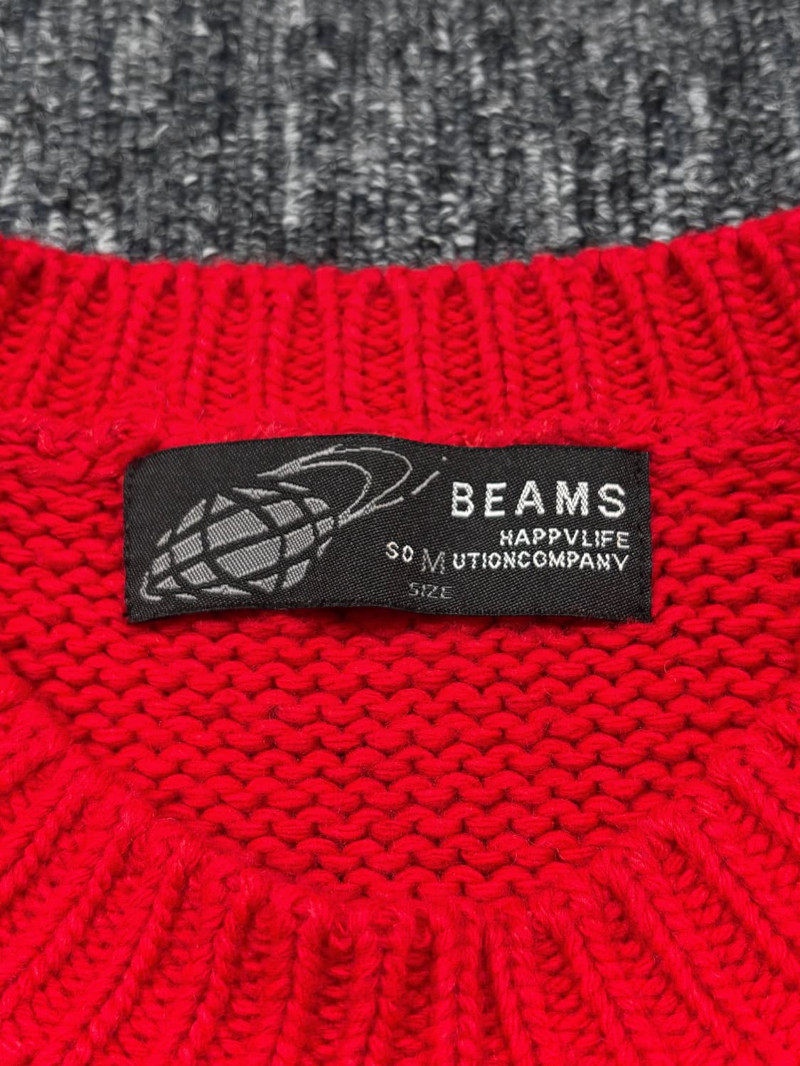 빔즈 레드 스타 니트 상품이미지5