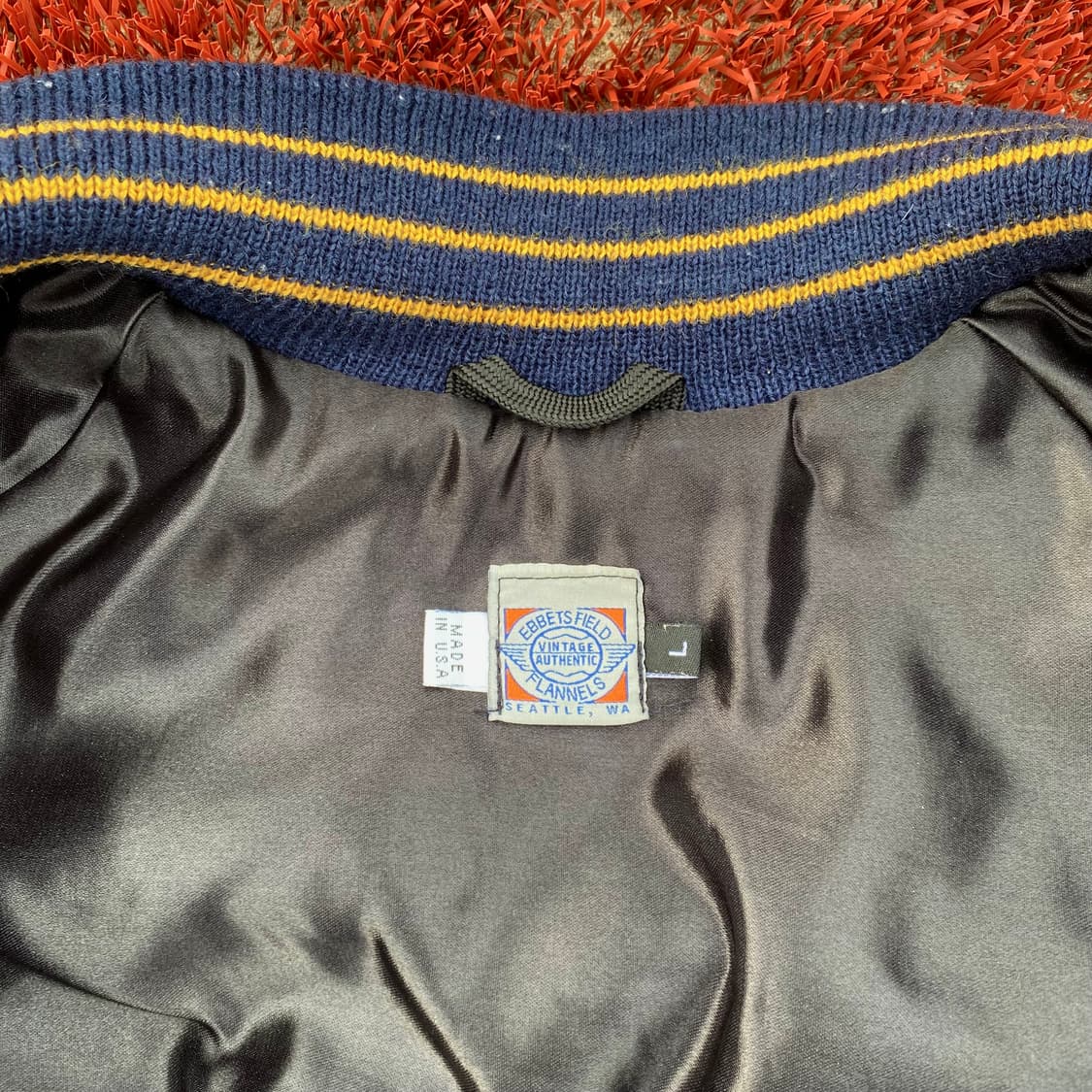 이벳필드 플란넬 네이비 바시티 자켓 l 105 상품이미지4