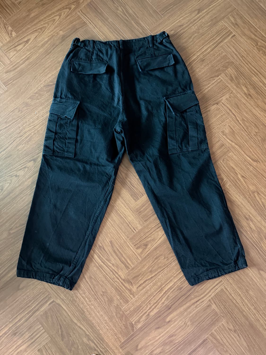 코모리 검정색 카고 바지 3사이즈 상품이미지2