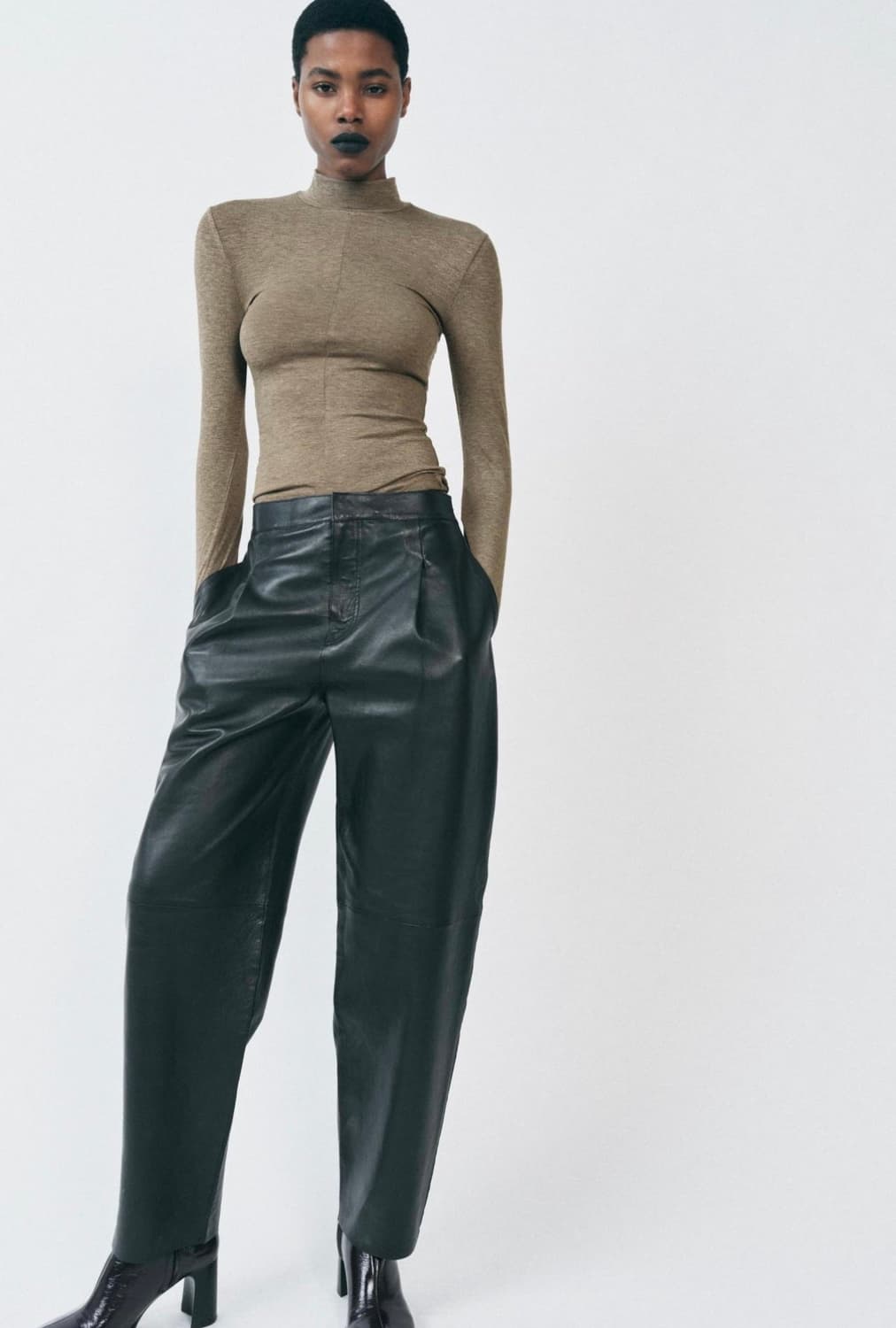ZARA 자라 하이넥 티셔츠, 자라 폴라티, 자라 목폴라 티셔츠 상품이미지3