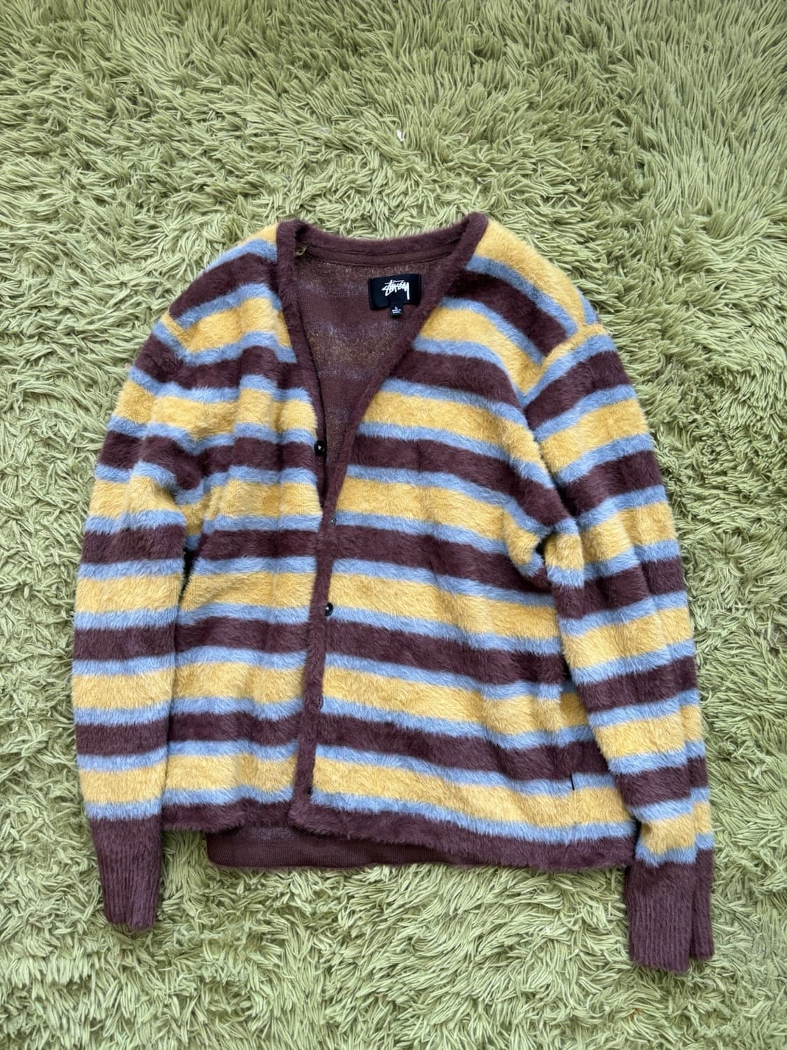 스투시 쉐기 스트라이프 가디건 브라운 상품이미지2