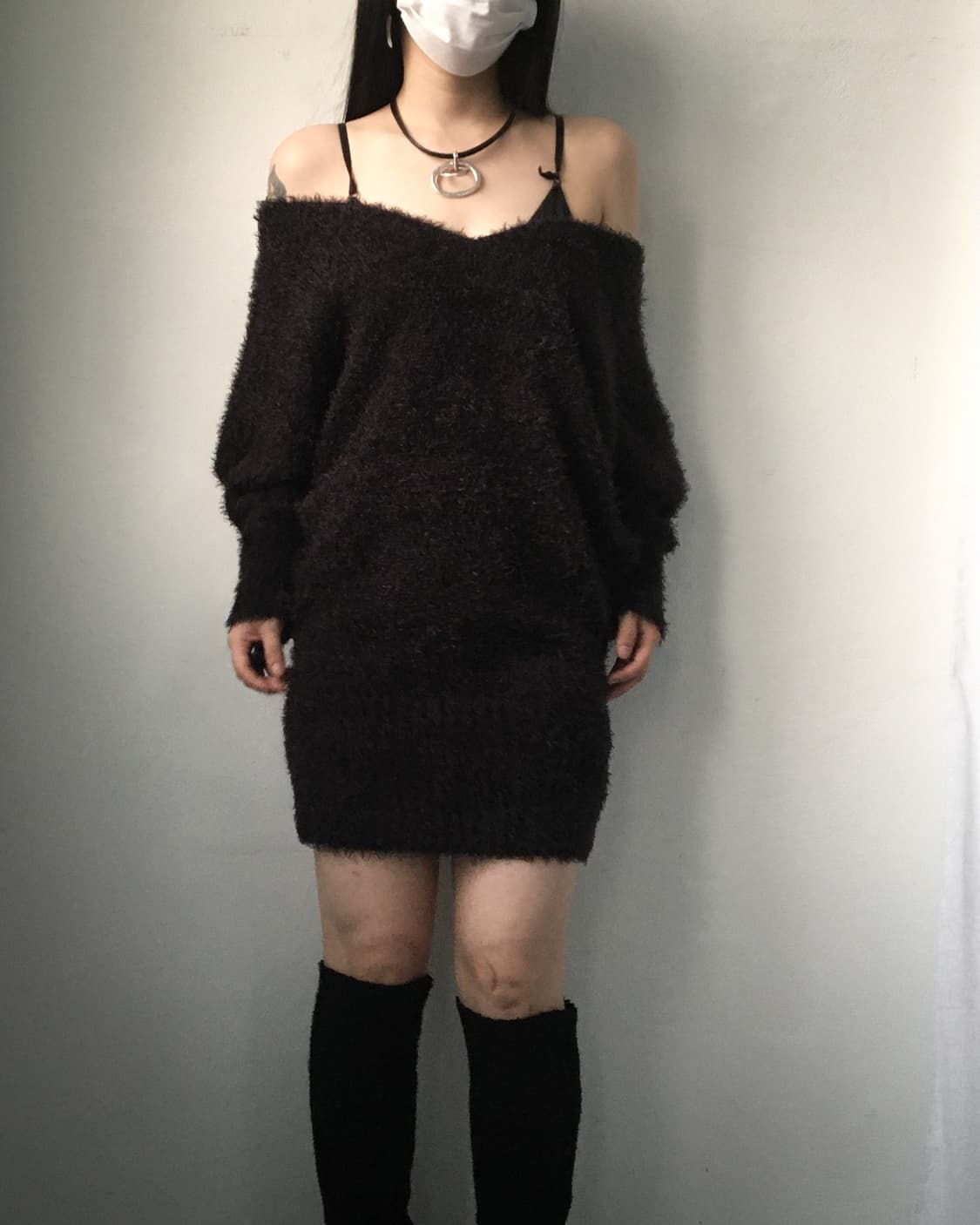 Lace up point fluffy onepiece 상품이미지7