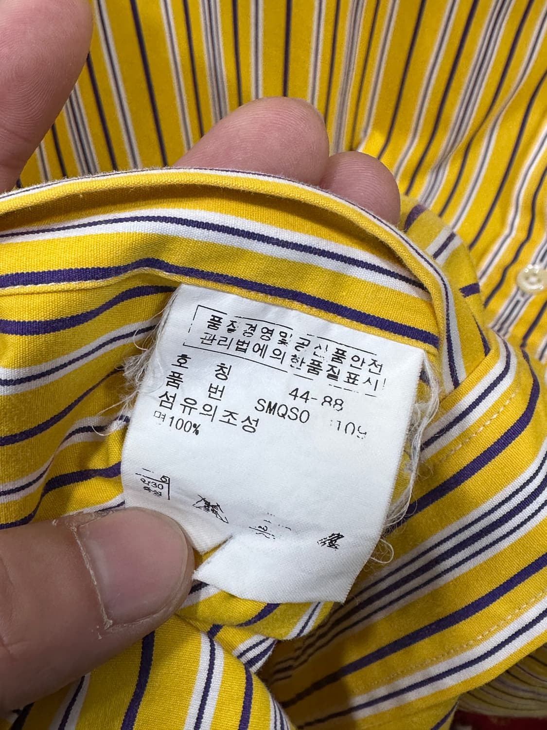 폴로 랄프로렌 옐로우 스트라이프 셔츠 커스텀핏 상품이미지7