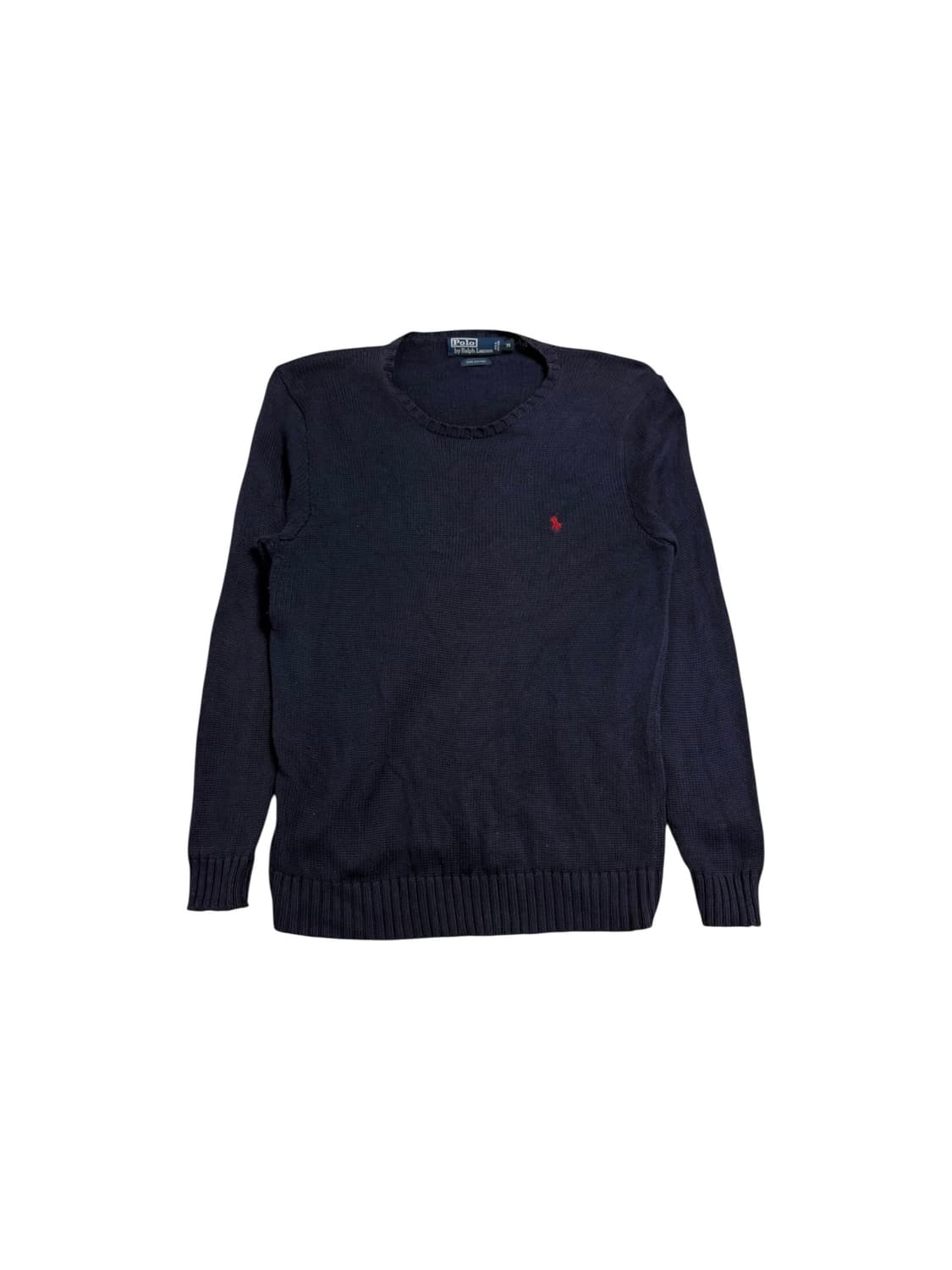 폴로 랄프로렌 라운드넥 코튼 니트 스웨터 네이비 상품이미지1
