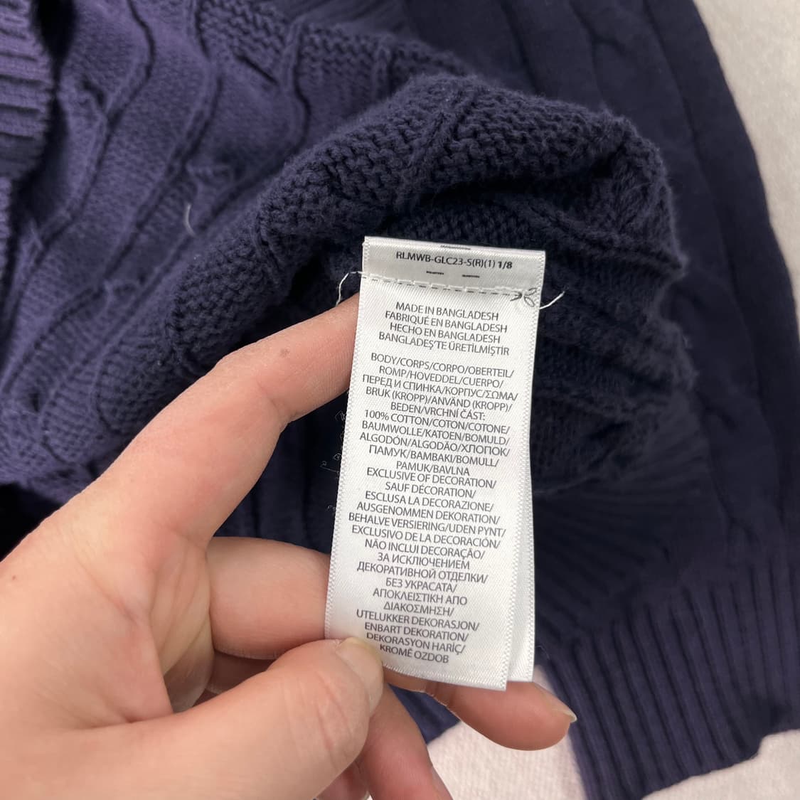 105 폴로랄프로렌 꽈배기 네이비 니트 상품이미지5