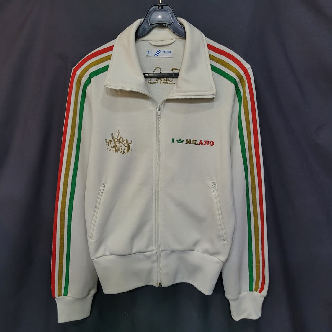 아디다스 불꽃 레터링 자수로고 Milano 대대장 져지  상품이미지10