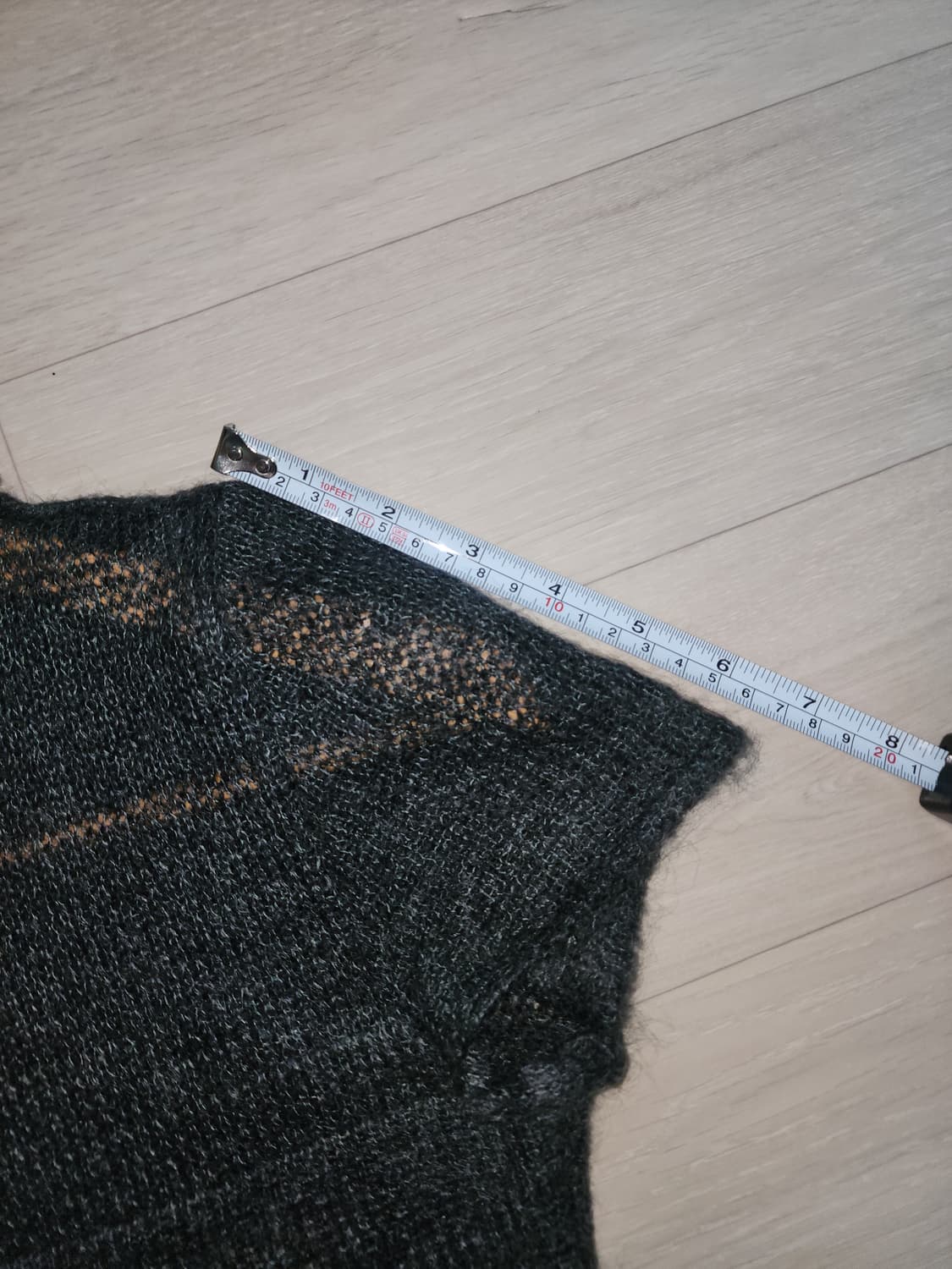 emporio armani 그린 그레이 울 반팔 폴라 니트 상품이미지7