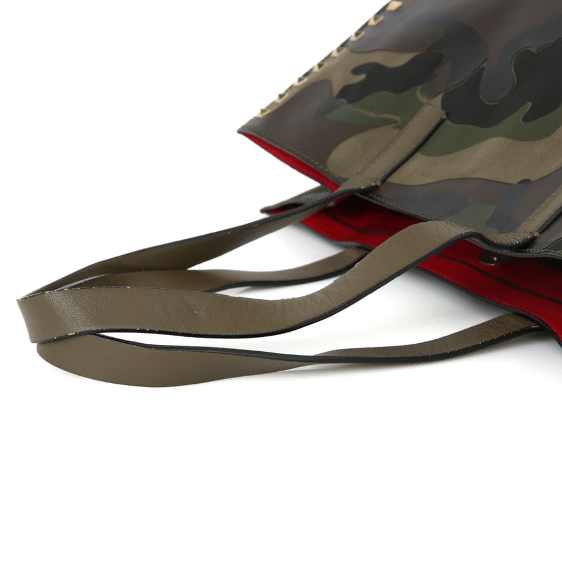 발렌티노 밀리터리 카모 프린트 토트 락스터드 숄더 보스턴 상품이미지10