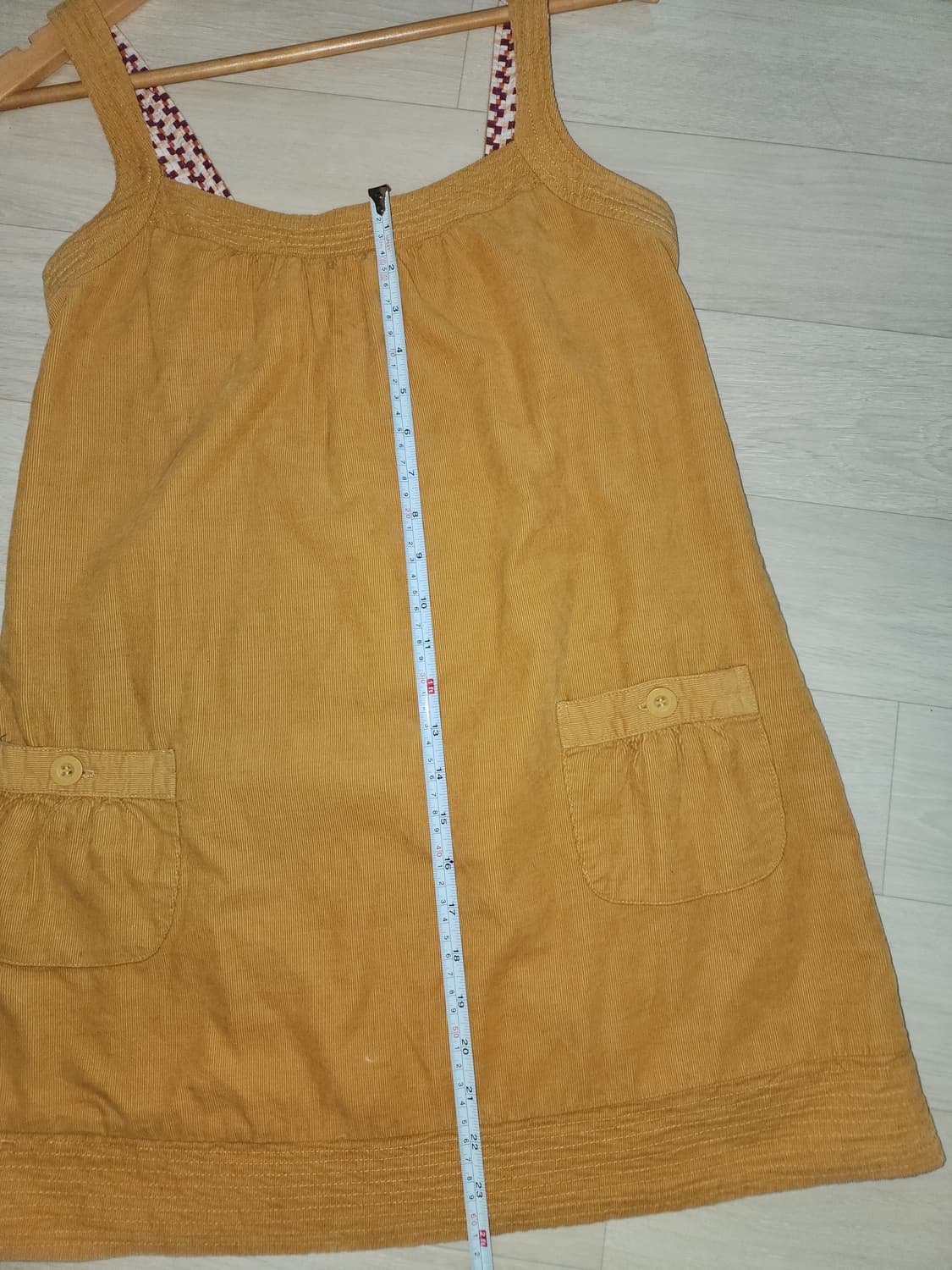 미국 빈티지 90s 00s 머스터드 코듀로이 레이어링 원피스 상품이미지5