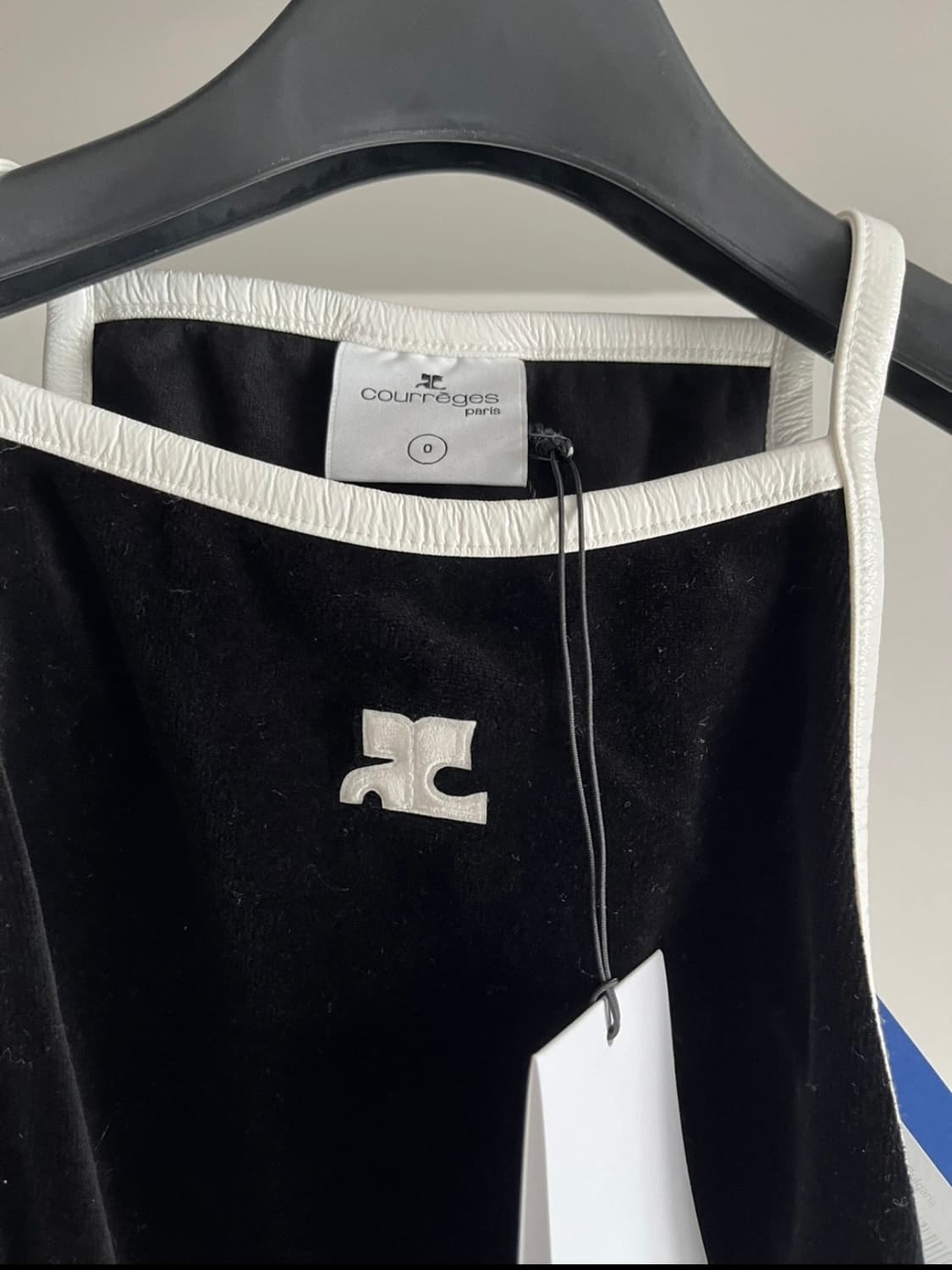 꾸레쥬 콘트라스트 벨벳원피스 0 새상품 courreges velour 상품이미지5