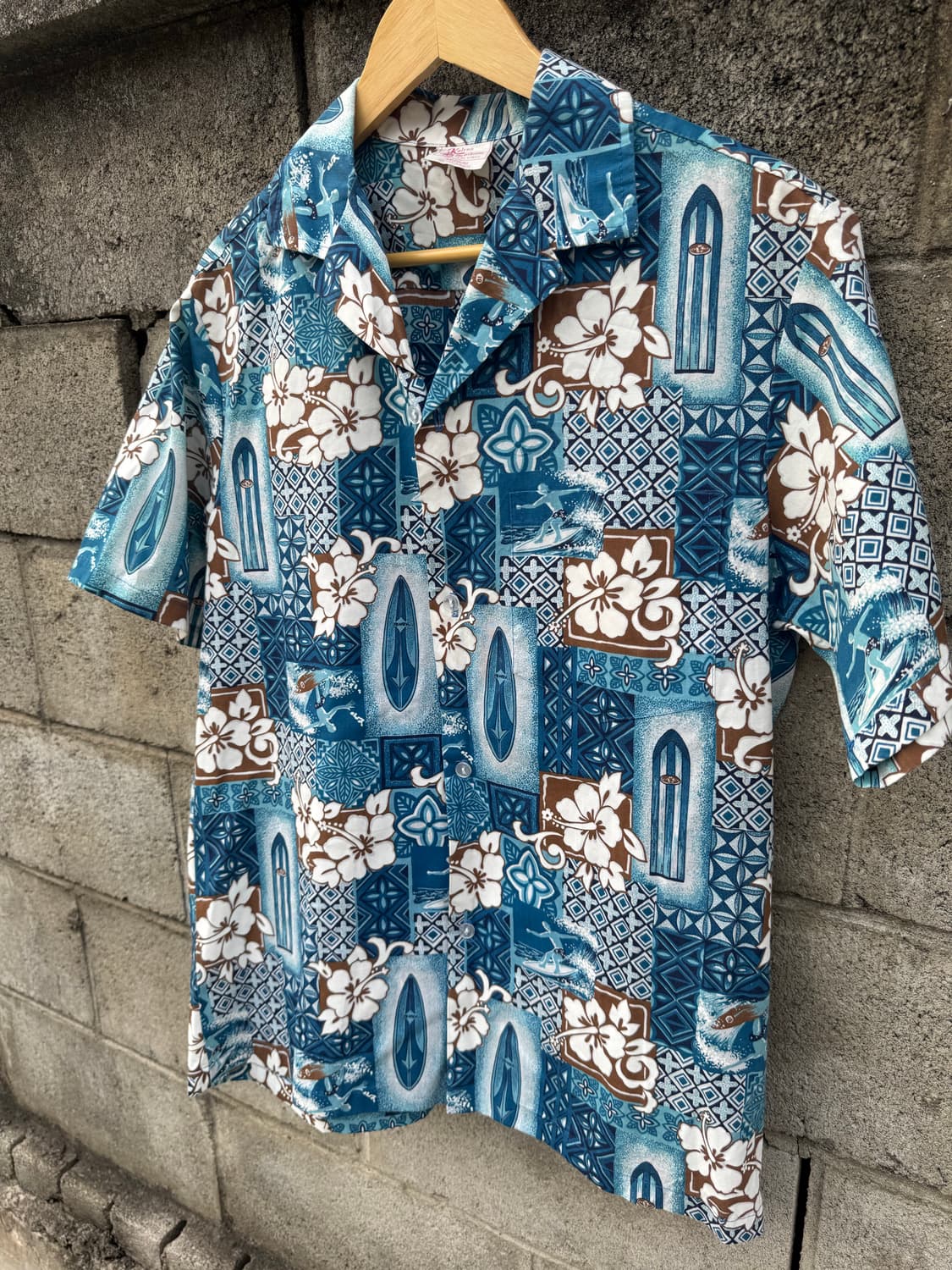 90s kalena fashions 빈티지 서핑보드 하와이안 셔츠 m 상품이미지3