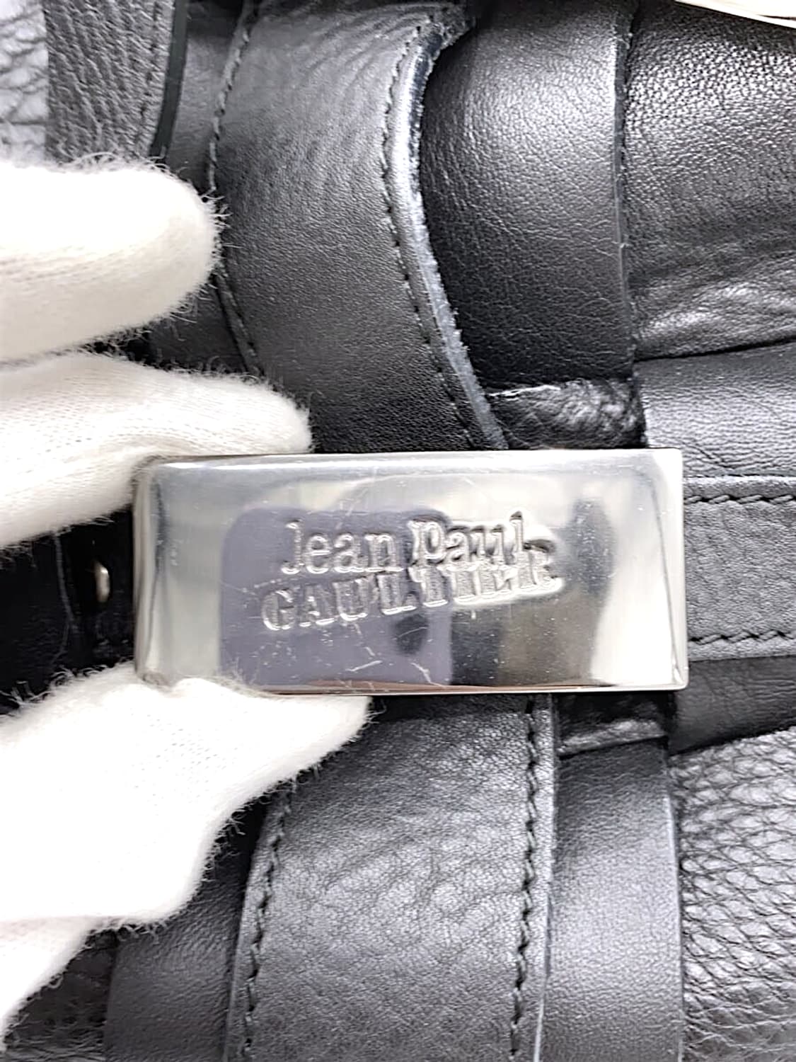 장폴고티에 소가죽 스퀘어 버클 토트백 상품이미지6