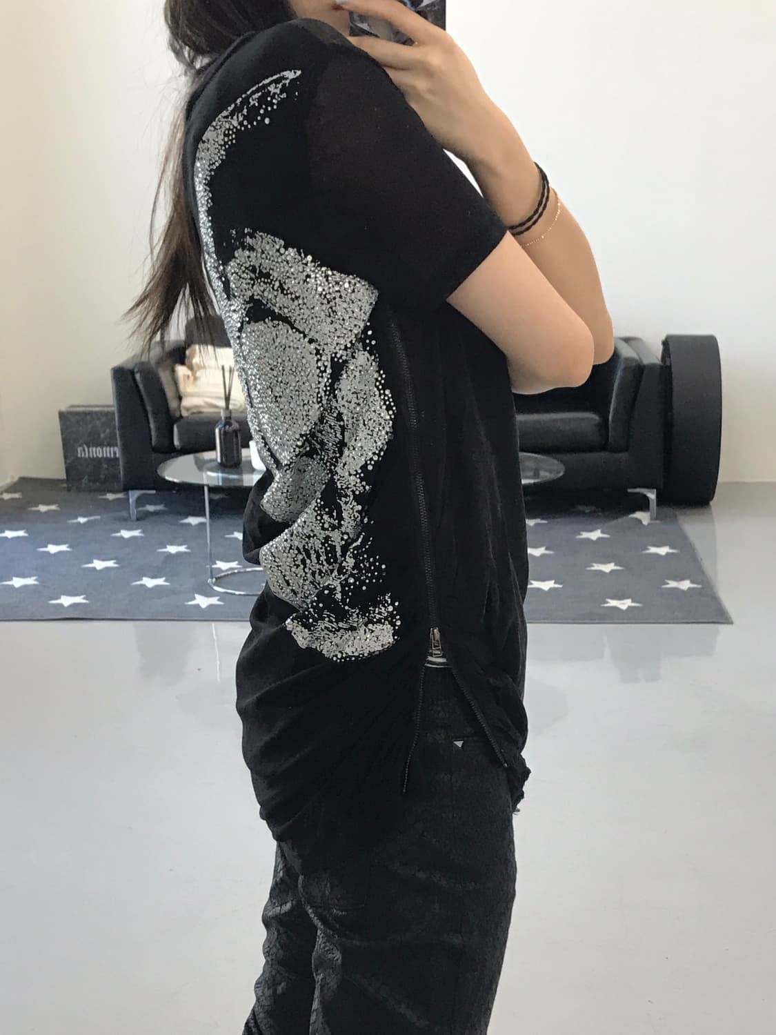 Vintage Skull Cubic Short Sleeve T-Shirt 상품이미지3
