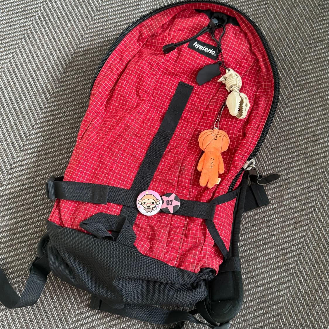 히스테릭글래머 빈티지 체크 등산 백팩 상품이미지1