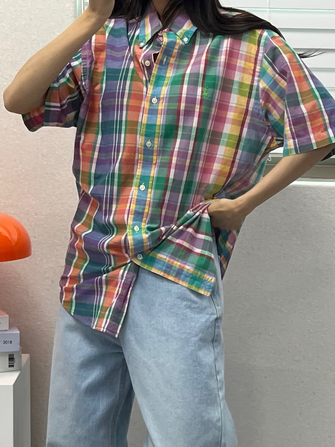(L)90'S 랄프로렌 체크 셔츠-M563 상품이미지5