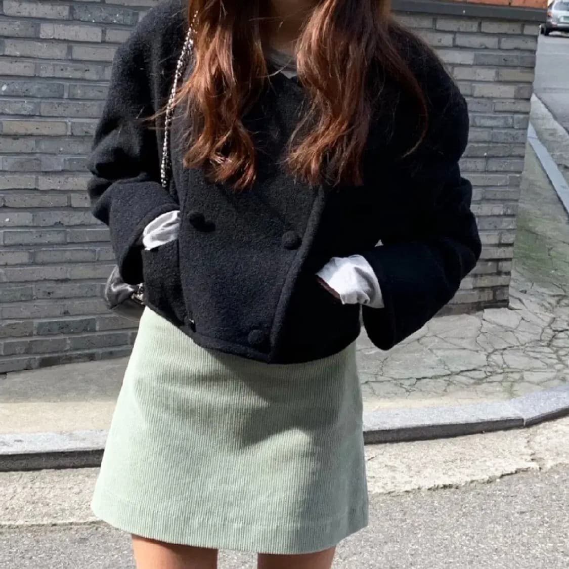 코드유(CODE YOU) 현 타낫 크롭 울자켓 프리사이즈 새상품 상품이미지3