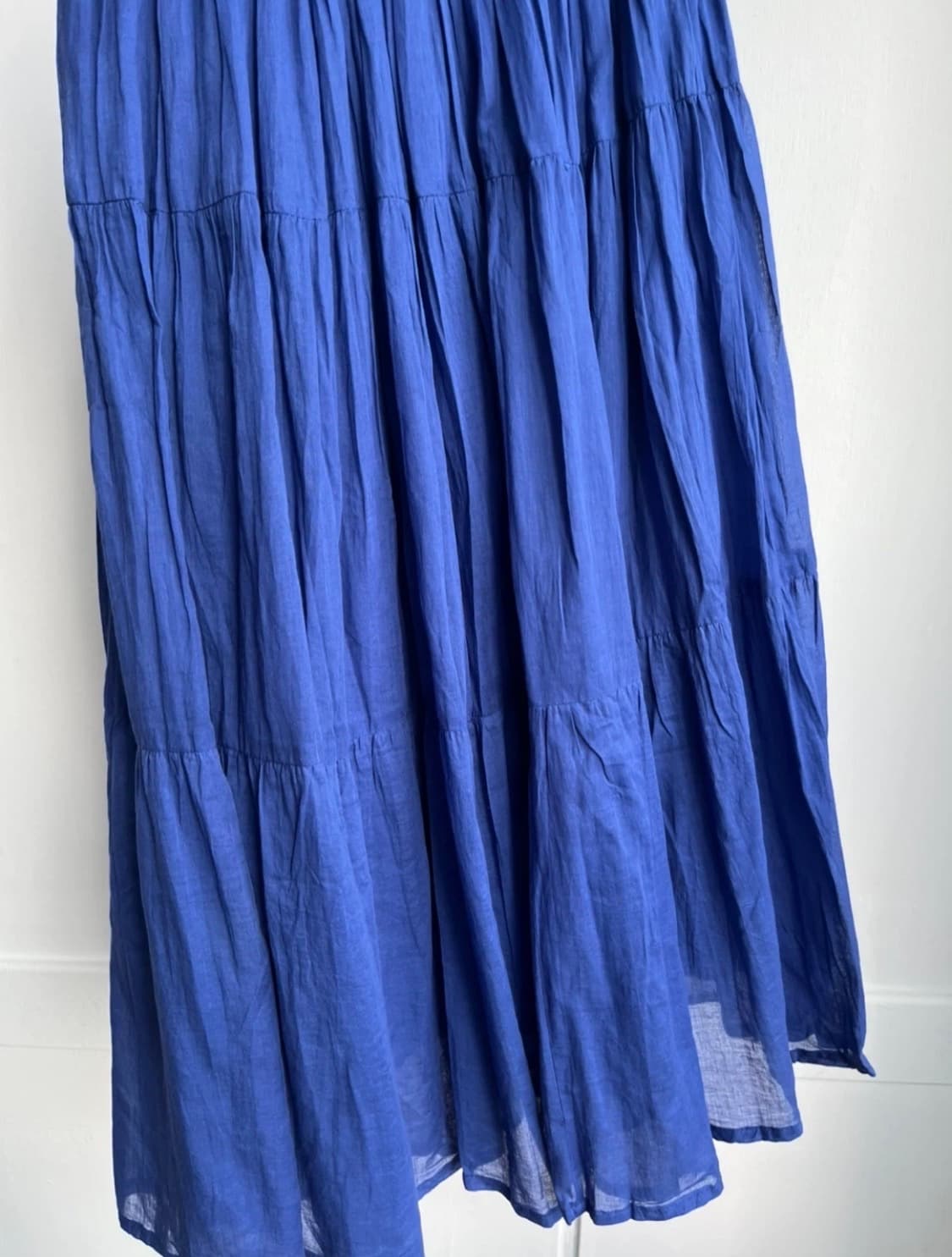 *SALE) 블루 주름 롱 스커트 상품이미지4