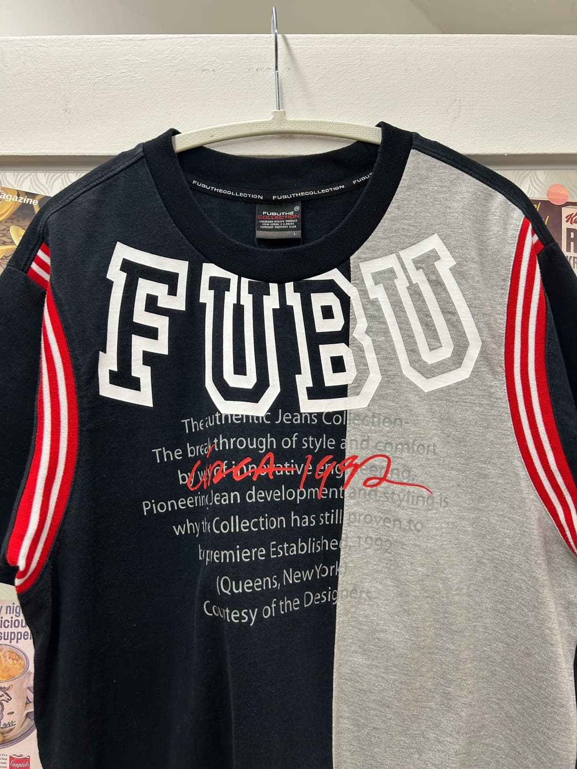 FUBU Y2K 빅로고 반팔 티셔츠 블록코어 스트릿룩 상품이미지4