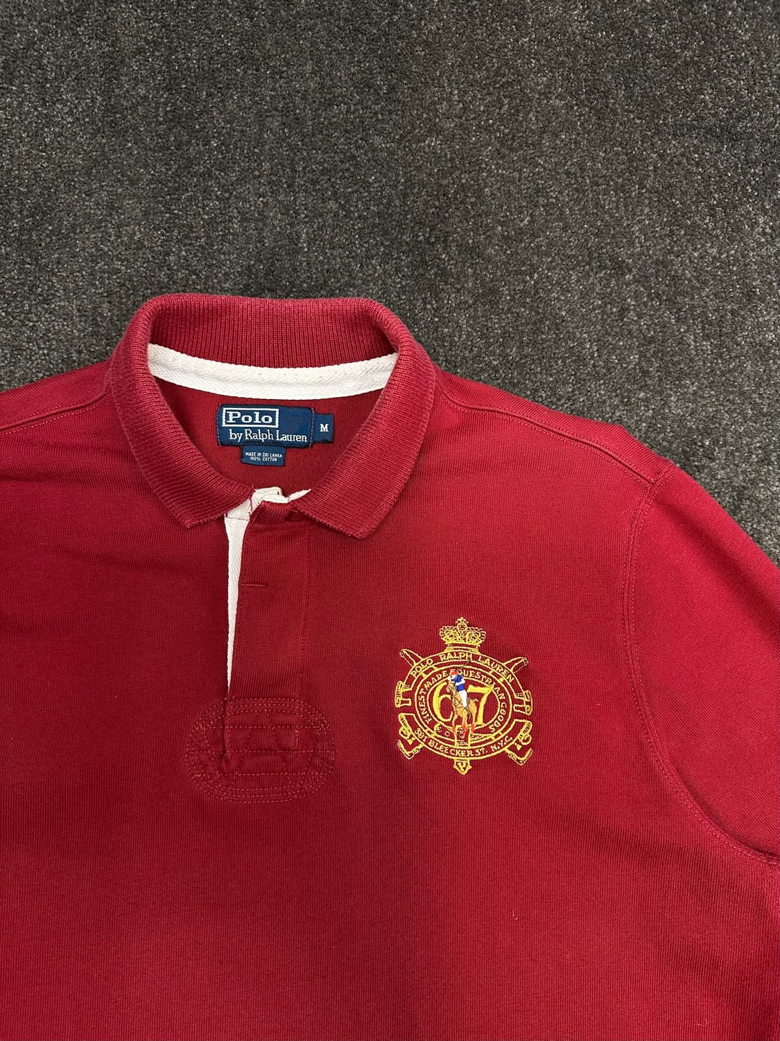 폴로 랄프로렌 럭비티 M 버건디 상품이미지2