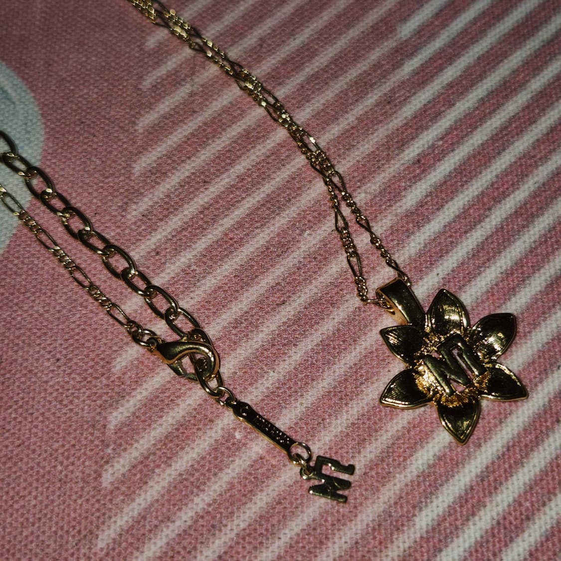 80s 프랑스 니나리치 꽃잎 로고 목걸이 상품이미지8