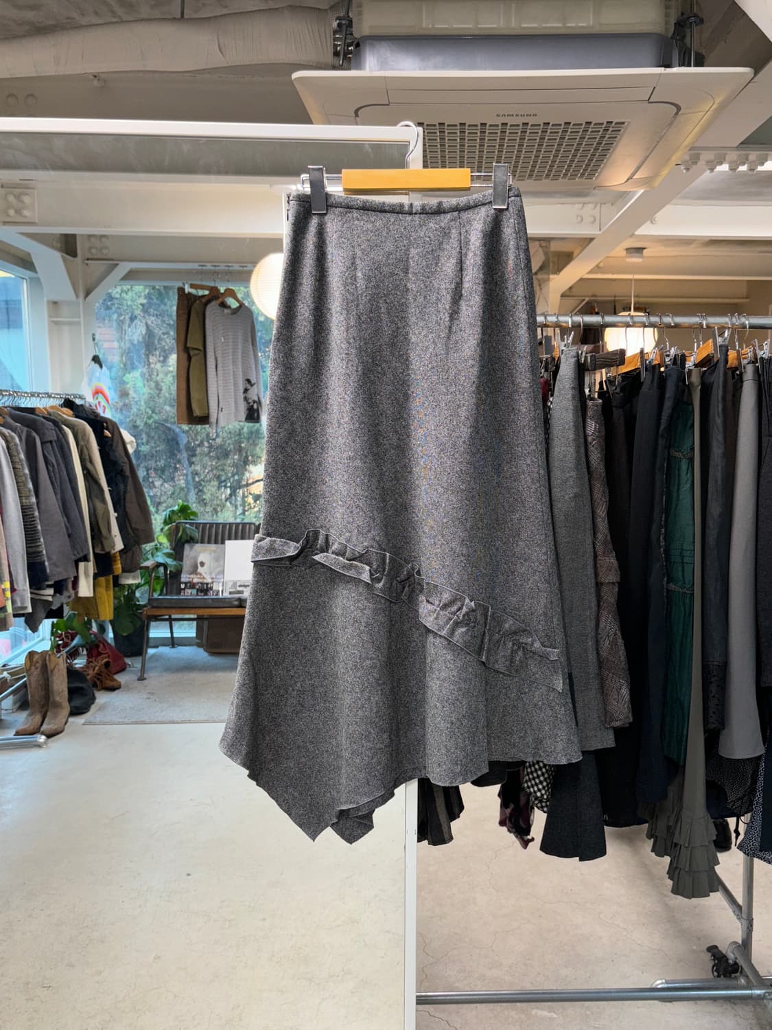 센소유니코 비대칭 울 스커트 상품이미지3