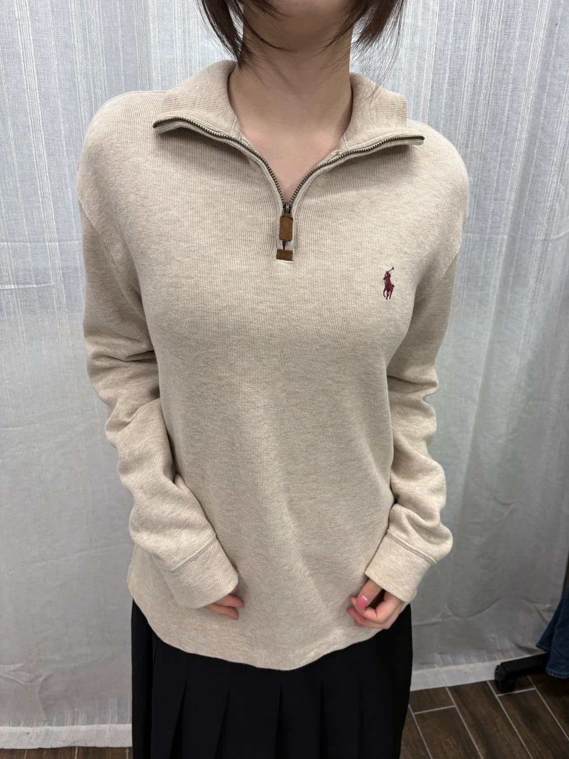 폴로 랄프로렌 하프 집업 코튼 니트   상품이미지3