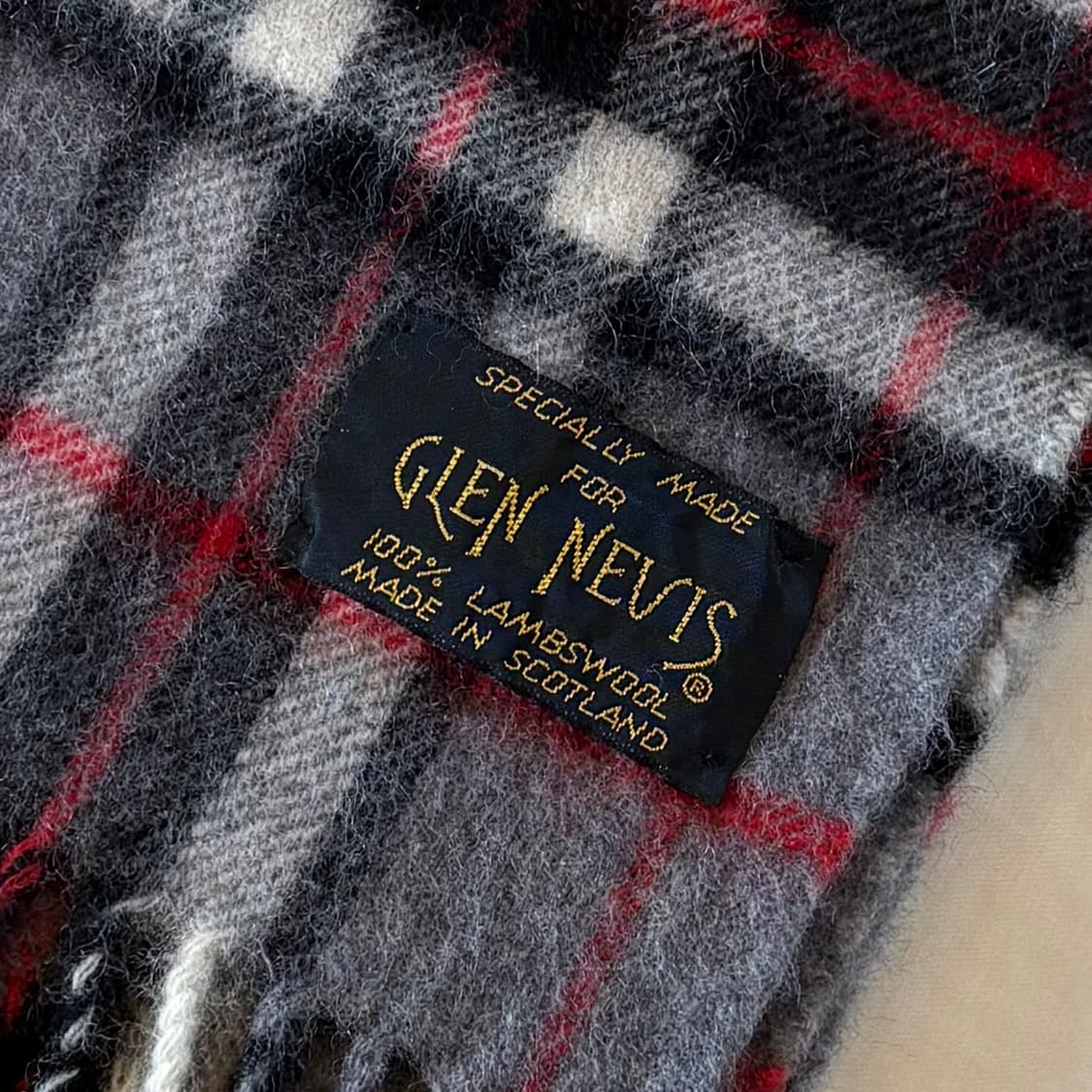 스코틀랜드 GLEN NEVIS 램스울 클래식 타탄체크 머플러 상품이미지3