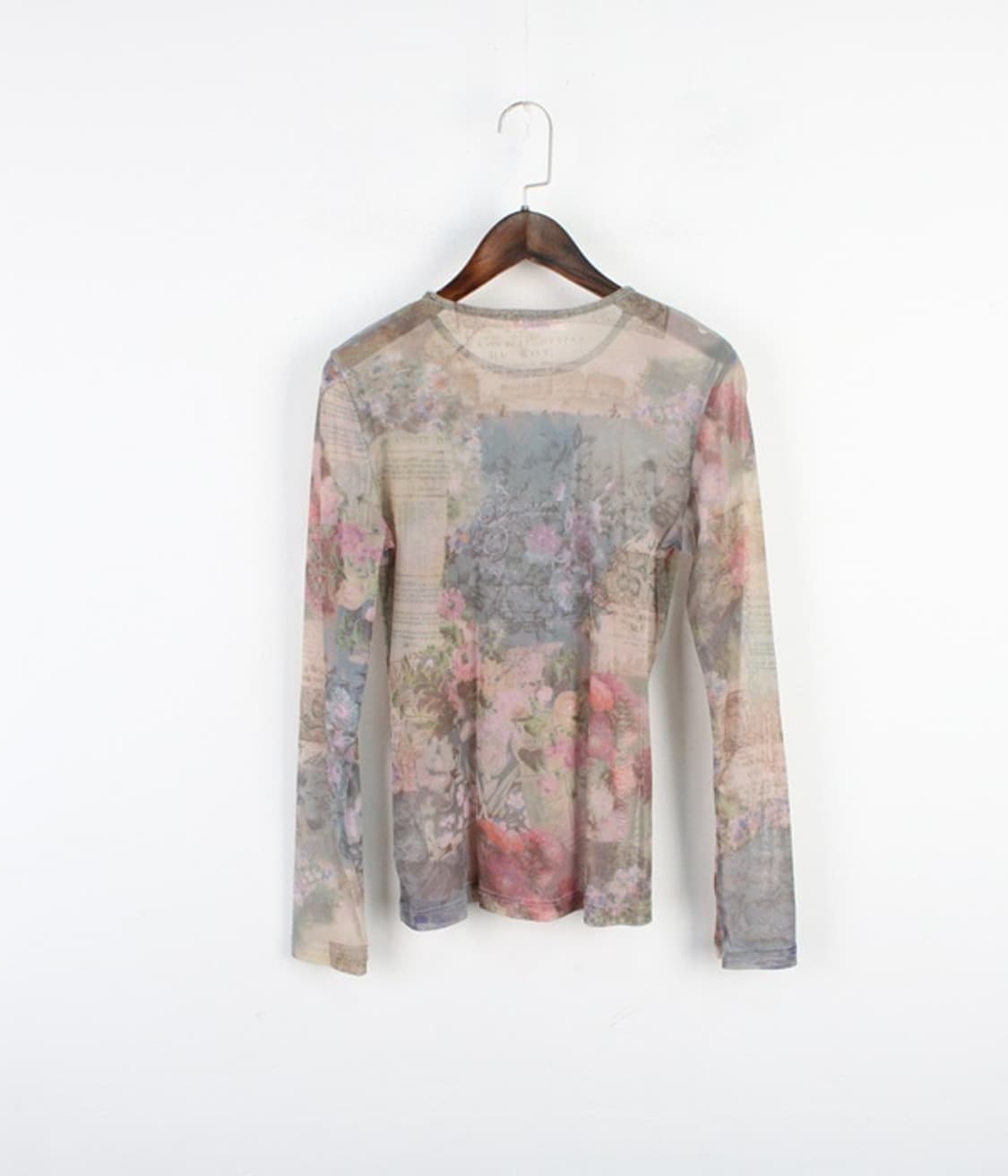 Vtg 플라워 레이어드 매쉬 티셔츠 상품이미지1