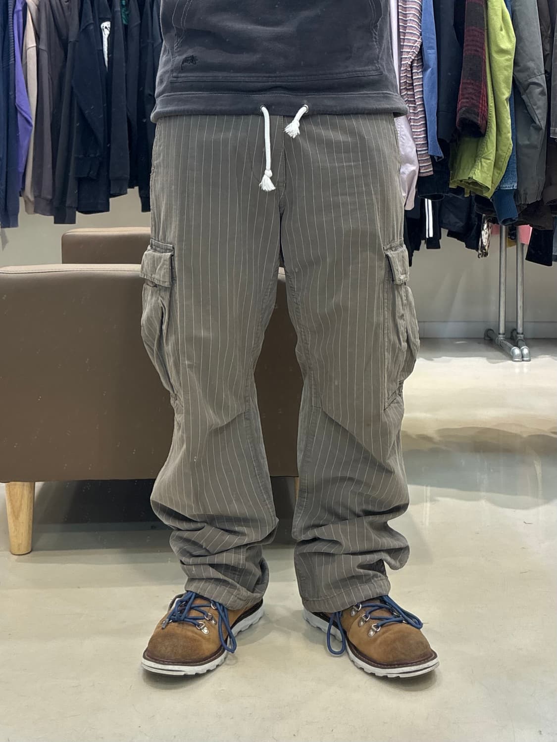 00s 스투시 스트라이프 카고 팬츠 상품이미지8