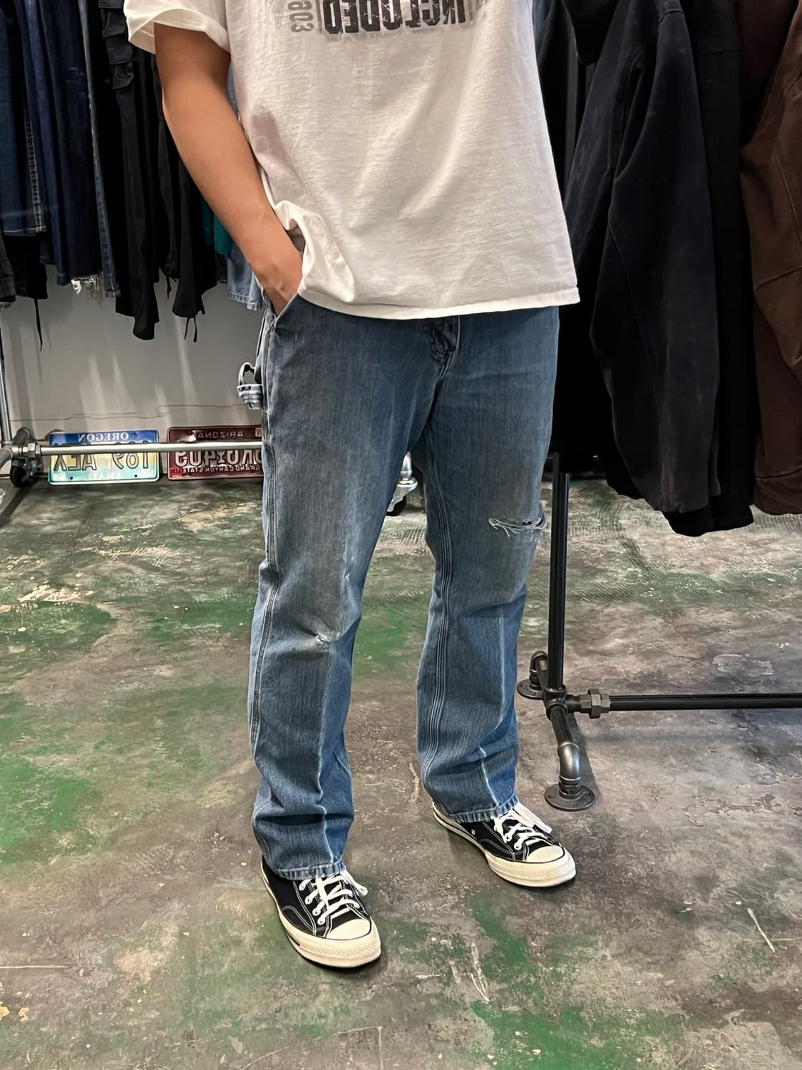 [34x30] 칼하트 싱글니 카펜터 워크 팬츠 상품이미지2